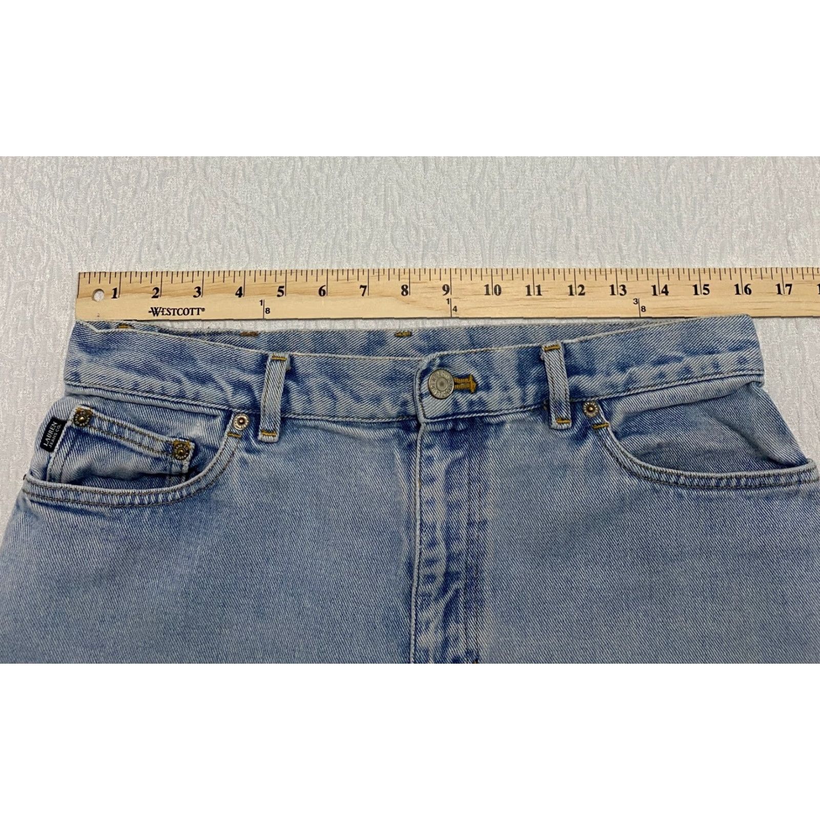 Ralph Lauren VINTAGE Lauren Ralph Lauren Jeans Womens High Rise 10 Blue Straight Size 24" / US 00 / IT 34 - 3 Thumbnail