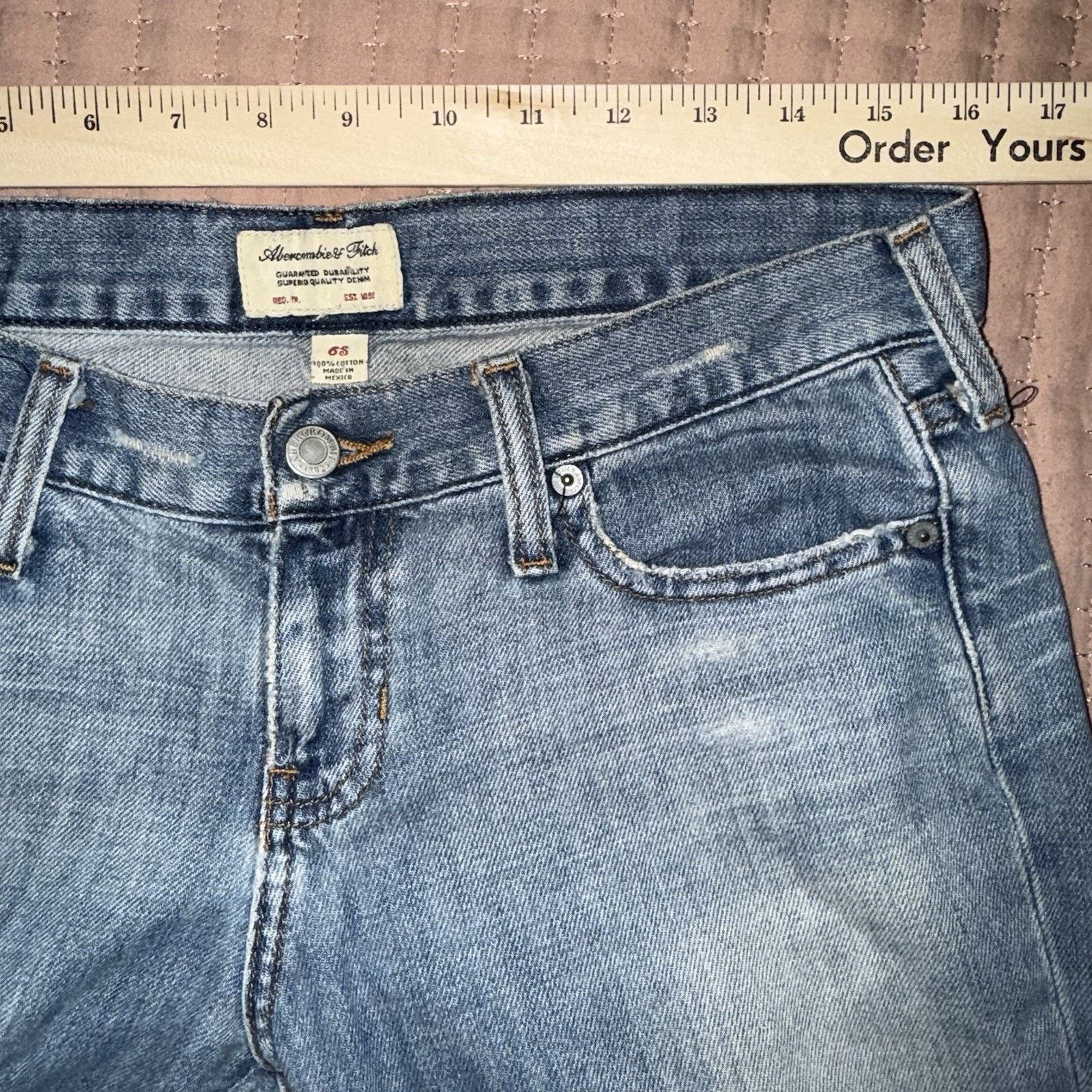 Abercrombie & Fitch *Abercrombie & Fitch Y2K Jean & Top 2 Pc Bundle* Sz 6 Size 28" / US 6 / IT 42 - 6 Thumbnail