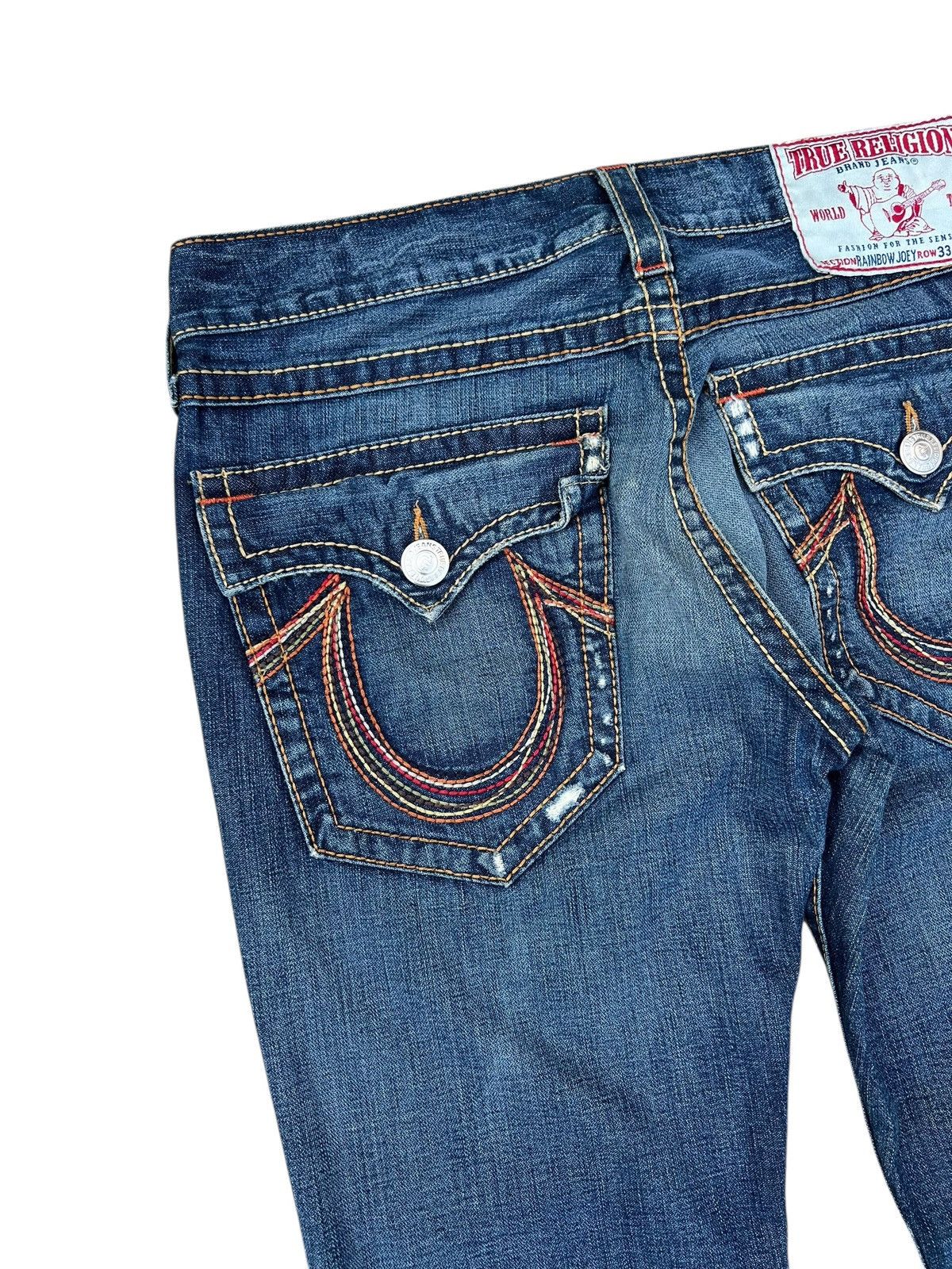 True Religion VTG Y2K True Religion Rainbow Joey Denim Super Flare Jeans Size US 33 - 15 Thumbnail