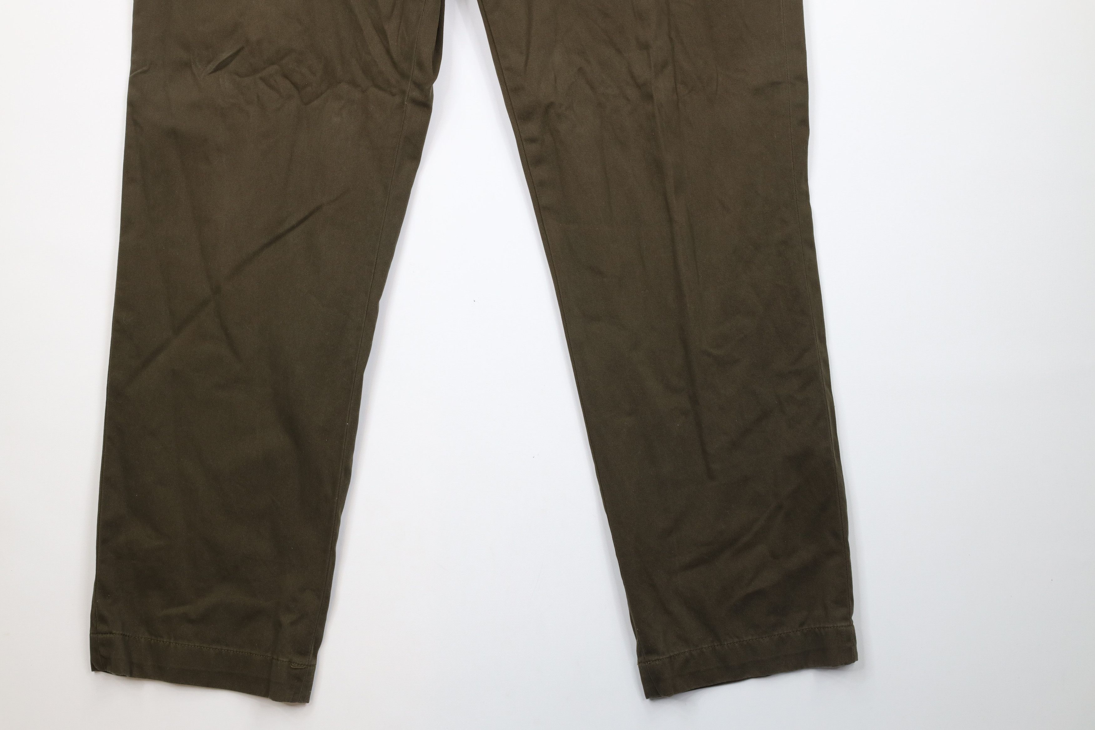 Ralph Lauren × Vintage Vintage 90s Ralph Lauren Leg Chino Pants Olive Green Cotton Size US 38 / EU 54 - 4 Thumbnail