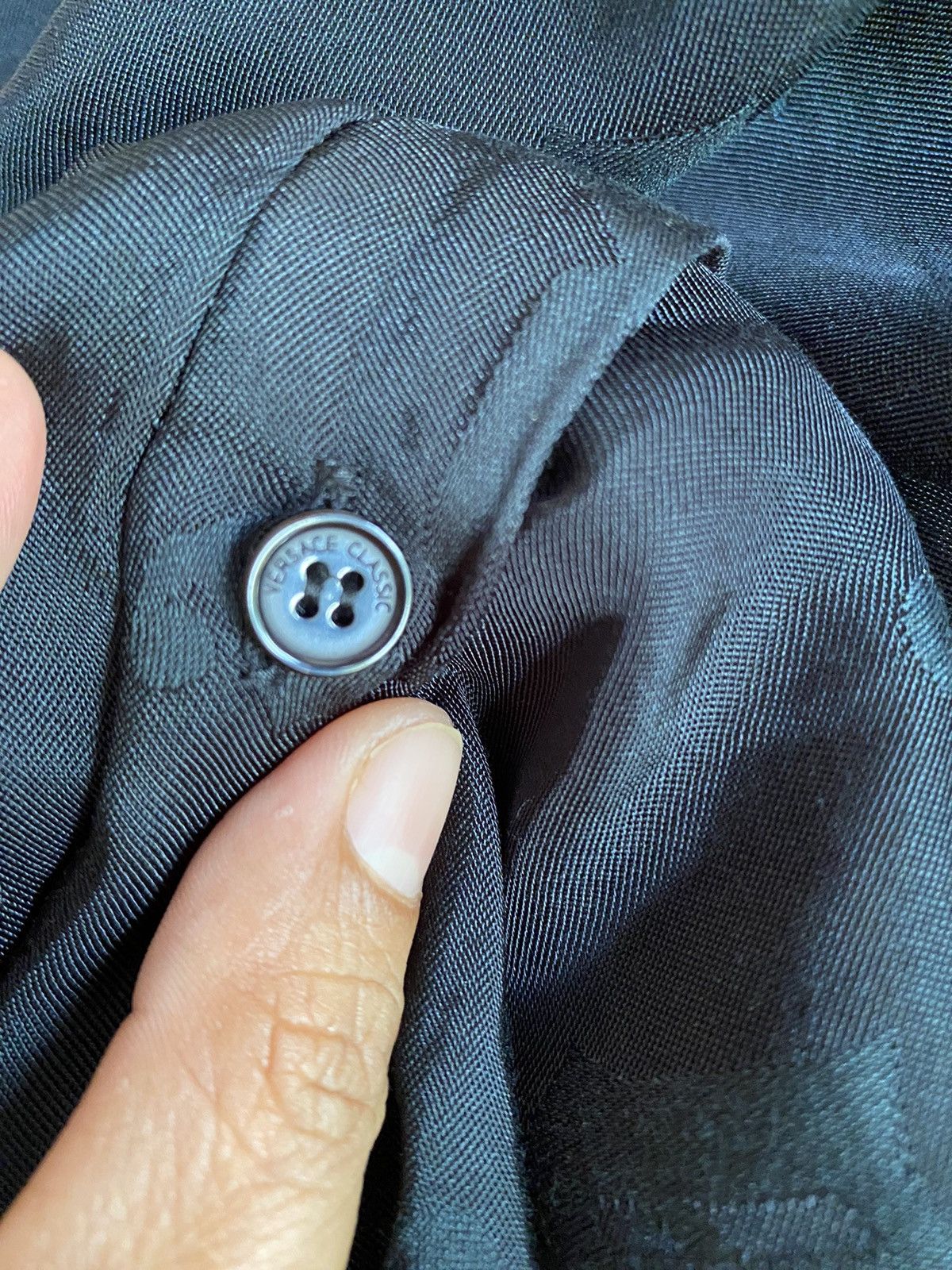 Versace VERSACE CLASSIC Rayon Black Shirt Size M / US 6-8 / IT 42-44 - 9 Thumbnail