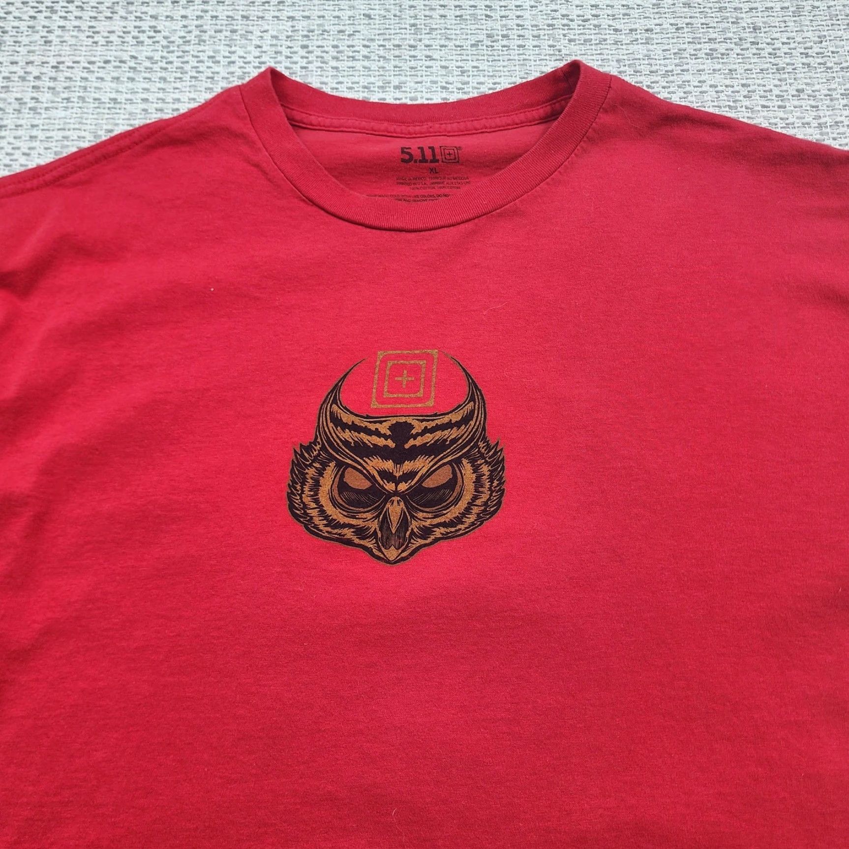 Vintage 5.11 Tactical Shirt Mens XL Red Owl Graphic Short Sleeve Crewneck T-Shirt Tee Size US XL / EU 56 / 4 - 6 Thumbnail