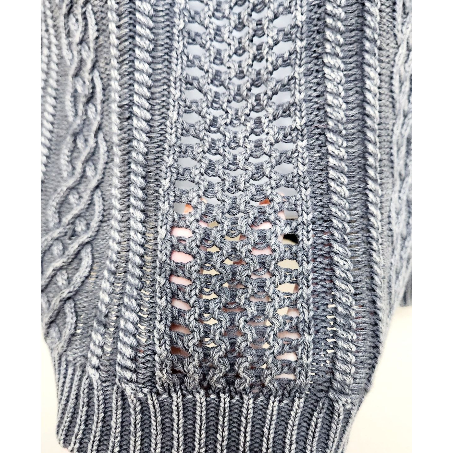 Volcom Volcom Gray Faded Cable Knit Long Sleeve Sweater XS Soft Size XS / US 0-2 / IT 36-38 - 2 Thumbnail
