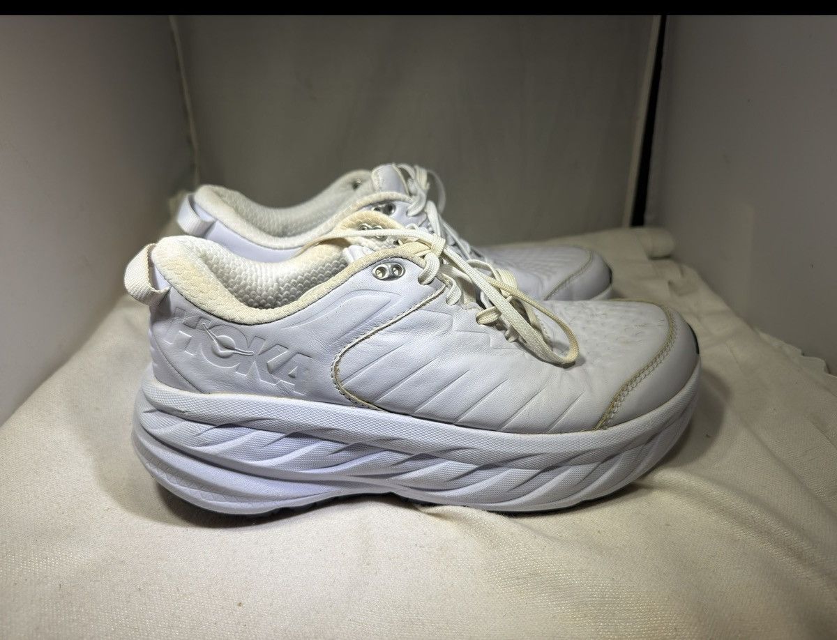 Hoka PreOwned Hoka Bondi SR Running Shoes Women's 9 White Leather Size US 9 / IT 39 - 3 Thumbnail
