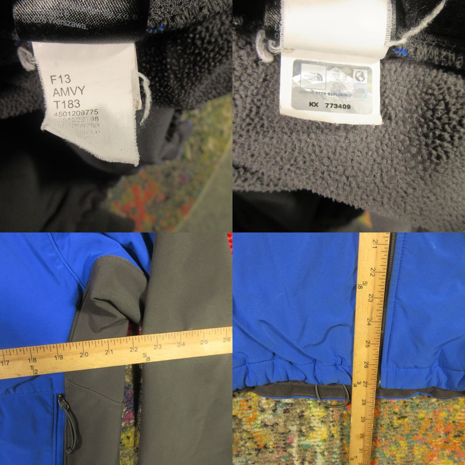 The North Face The North Face Softshell Jacket Mens L Blue Gray Fleece Lined Windbreaker Size US L / EU 52-54 / 3 - 8 Thumbnail