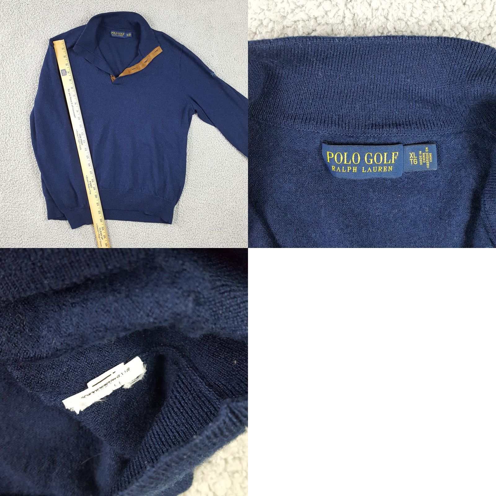 Ralph Lauren VINTAGE Ralph Lauren Polo Golf Pullover Sweater Men XL Wool Blue 90s Fall Winter Outdoor Retro Size US XL / EU 56 / 4 - 8 Thumbnail