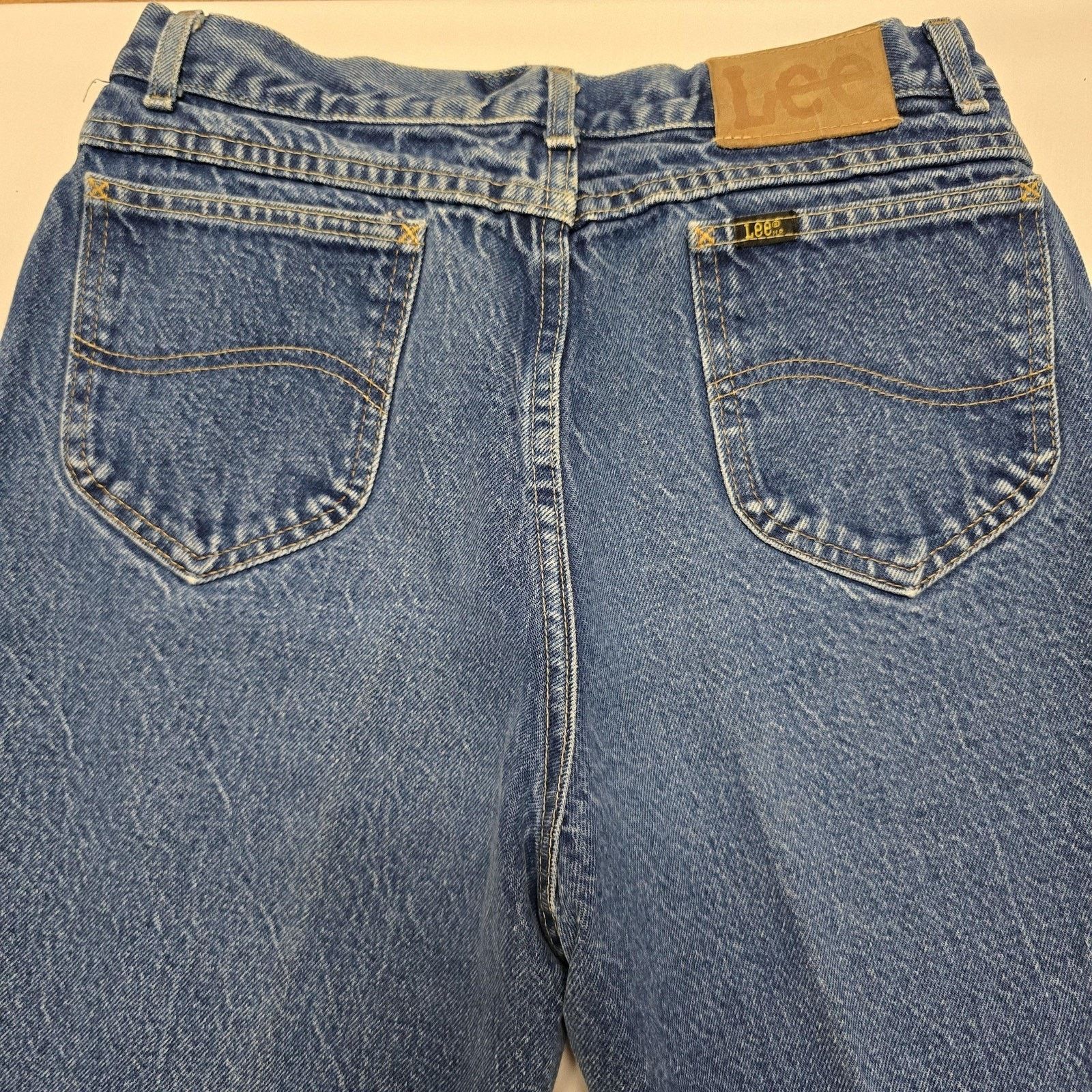 Lee Vintage Lee Jeans Womens 13 M Blue Denim Straight Leg 90s Size 34" / US 12 / IT 48 - 4 Thumbnail