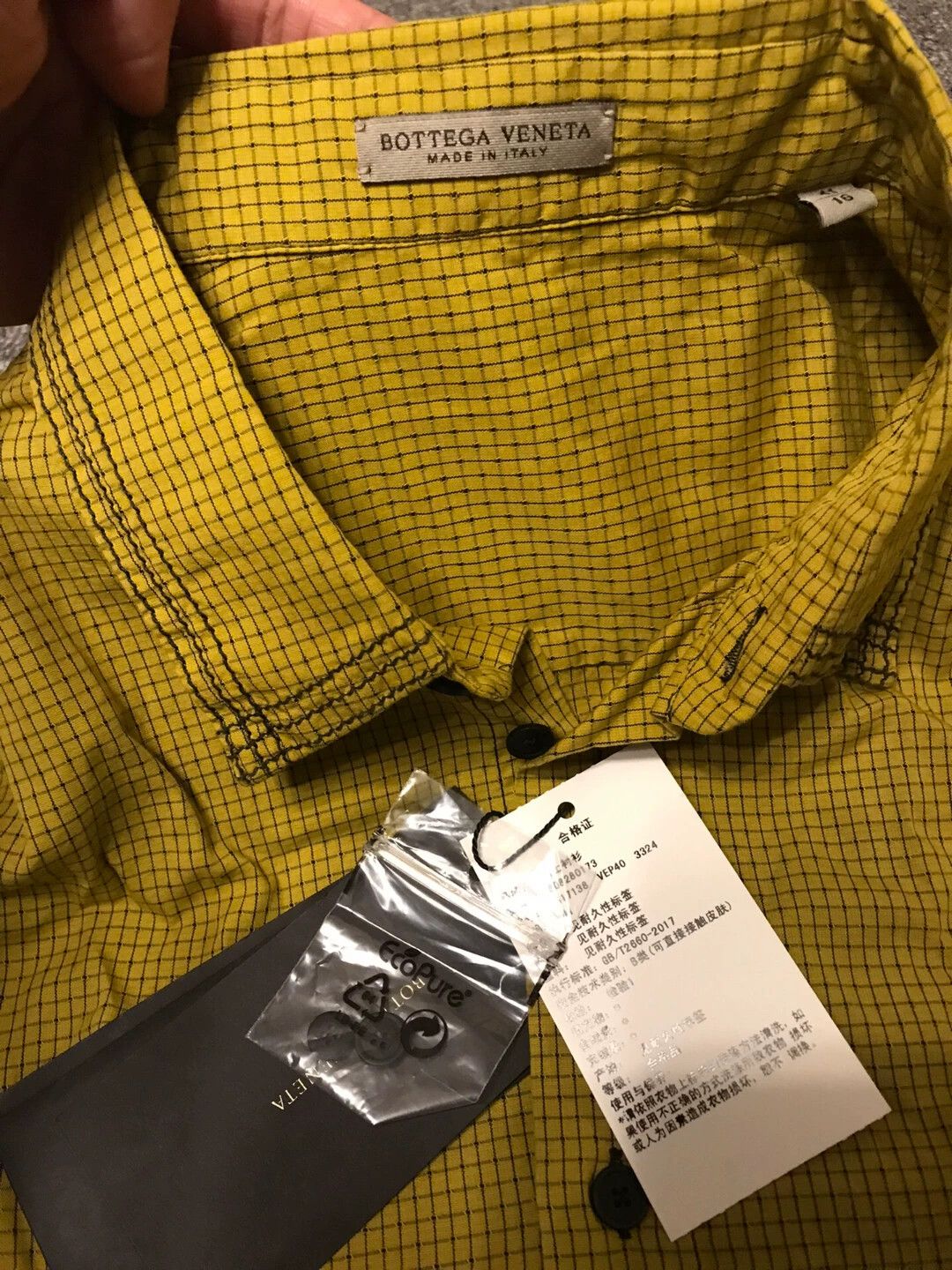 Bottega Veneta BV new fine check shirt EU41 Size US XS / EU 42 / 0 - 3 Thumbnail