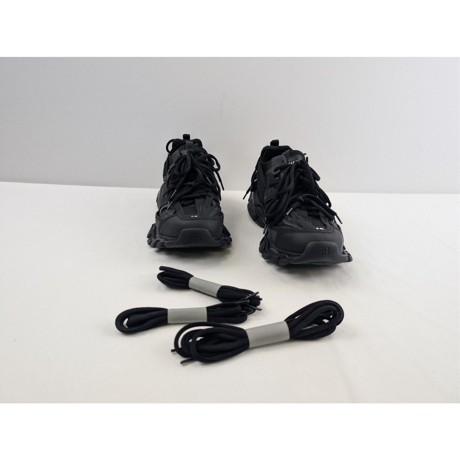 Balenciaga o1rshd1 Track Laces Shoe Sneakers in Black Size US 9 / EU 42 - 5 Thumbnail