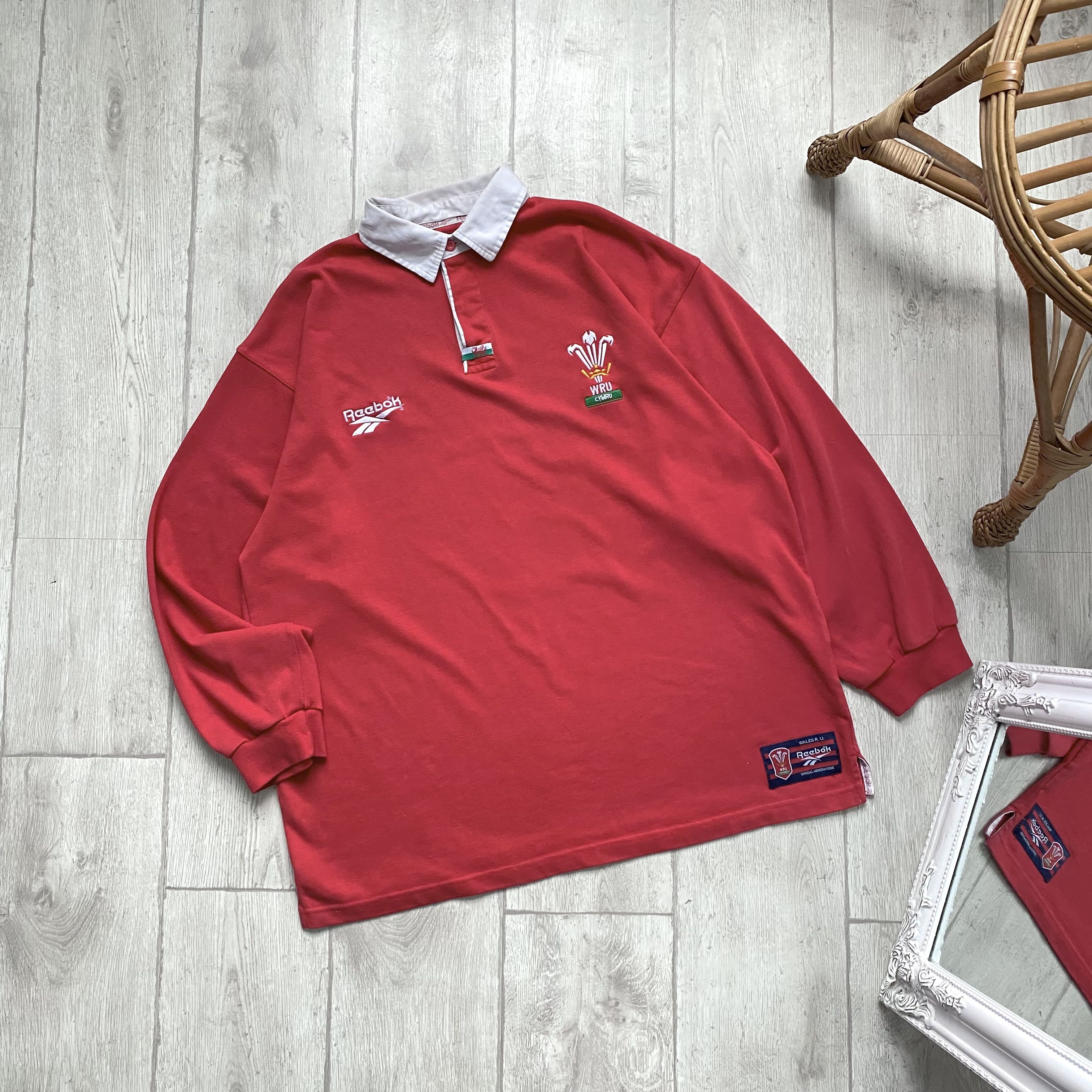 Reebok 🏈Vintage 90s Wales Rugby Union Cymru Reebok long sleeve Size US XXL / EU 58 / 5 - 1 Thumbnail