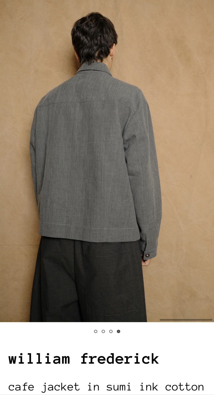 William Frederick William Frederick Sample Cafe Jacket in Sumi Ink Cotton Size US M / EU 48-50 / 2 - 3 Thumbnail
