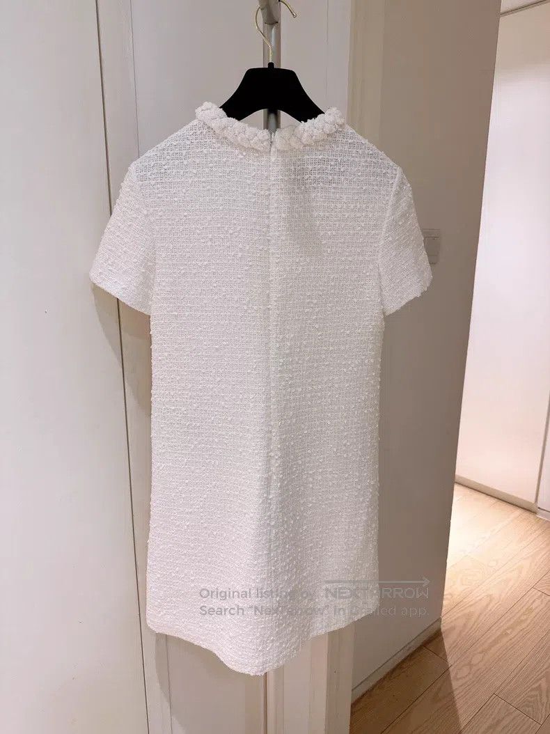 Valentino Valentino White tweed dress Size S / US 4 / IT 40 - 2 Thumbnail