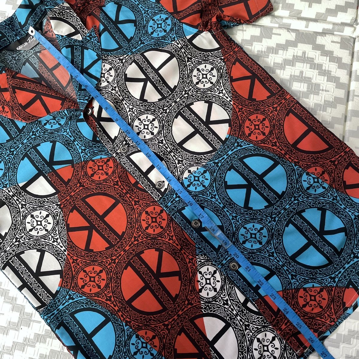 Kansai Yamamoto Vintage design Kansai O japanese pattern shirt Size US L / EU 52-54 / 3 - 10 Thumbnail