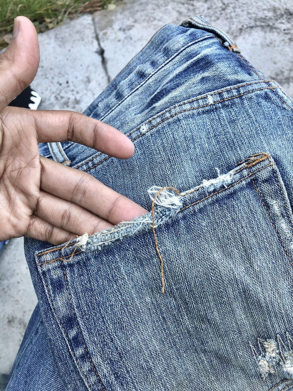 Japanese Brand JAPANESSE NYLAUS DISTRESSED DENIM Size US 30 / EU 46 - 7 Thumbnail