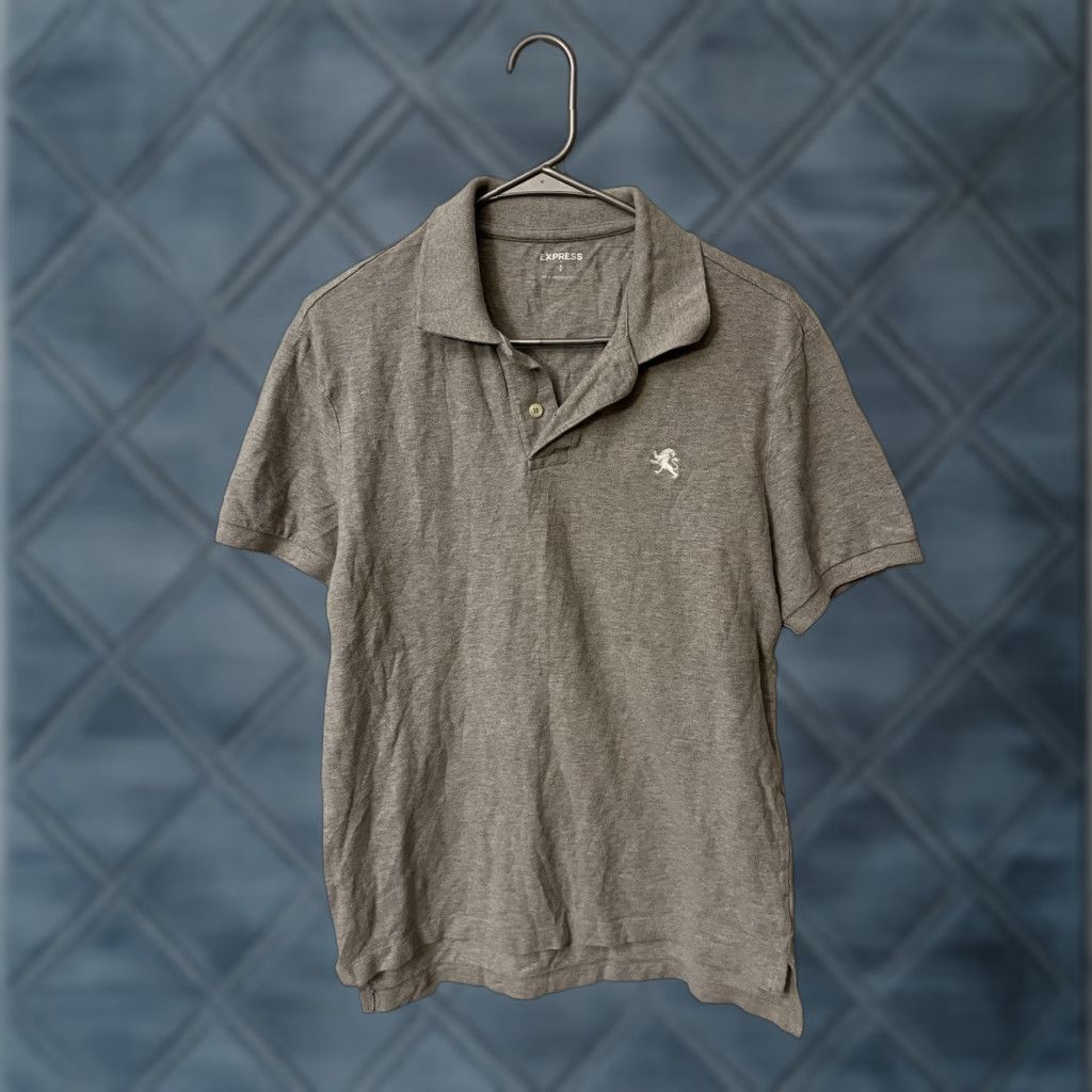 Express Express Shirt Polo Shirt Mens Small Gray Cotton Athletic Modern Fit Logo Casual Size US S / EU 44-46 / 1 - 1 Thumbnail