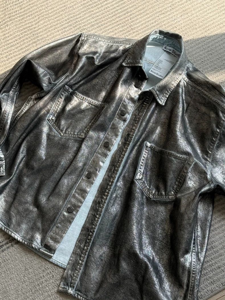 Acne Studios acne studios Silver coated denim jacket 2504-Nextarrow Size US S / EU 44-46 / 1 - 1 Thumbnail