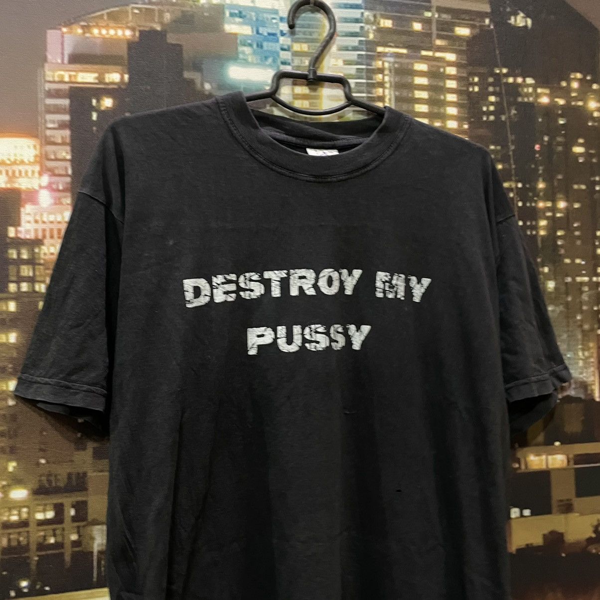 Vintage Vintage 90s Graphic Tee Punk Streetwear Oversized Black XXL Size US XXL / EU 58 / 5 - 2 Thumbnail