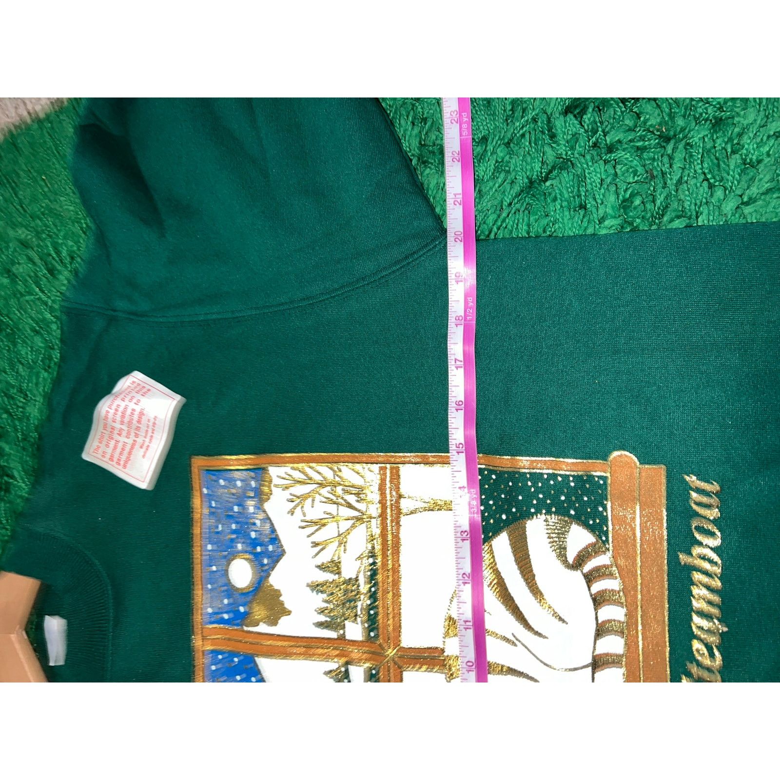 Hanes 90s Steamboat Colorado Green Cat Winter Snow Sweatshirt M Size US M / EU 48-50 / 2 - 10 Thumbnail
