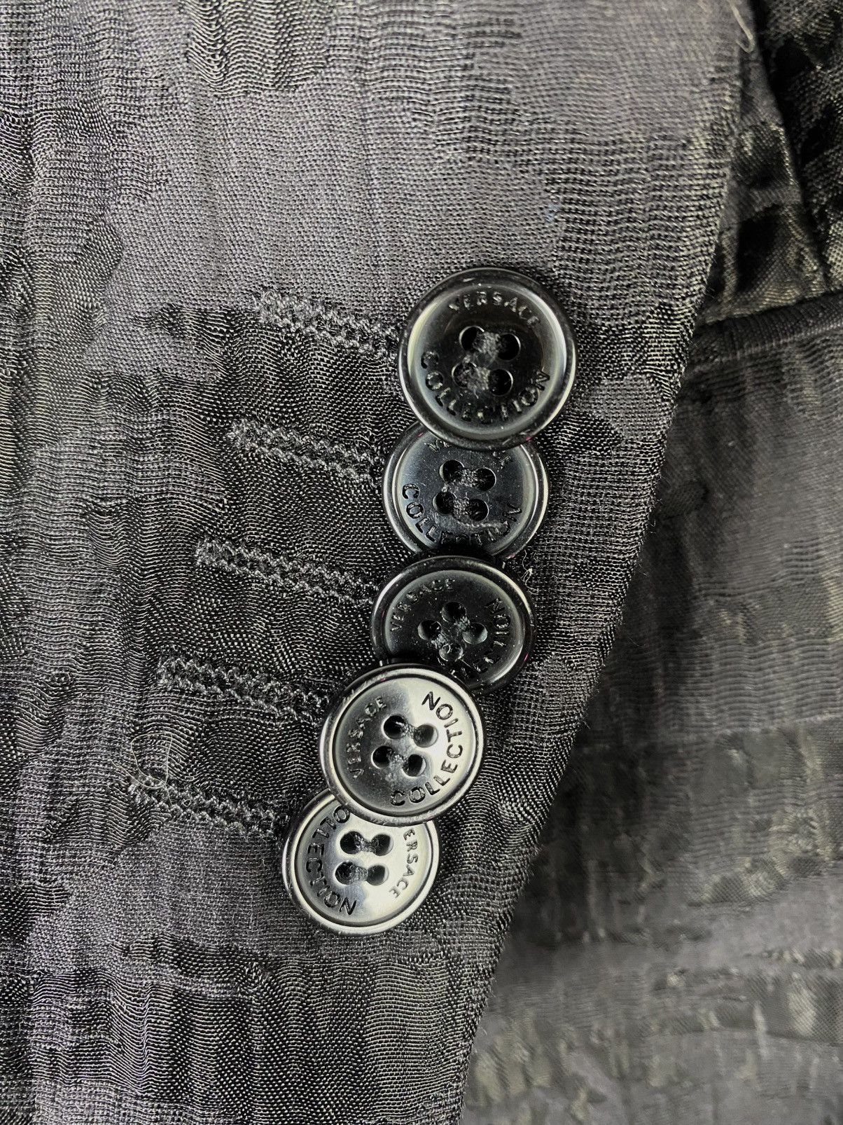 Versace Versace Collection Black Jacquard Sport Coat jacket blazer Size US L / EU 52-54 / 3 - 11 Thumbnail