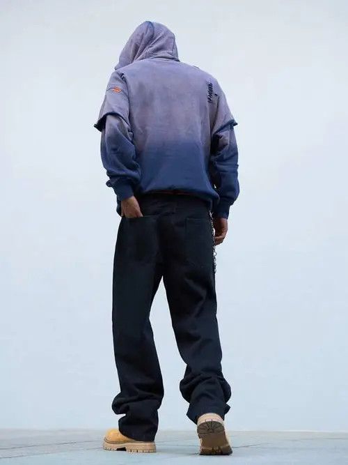 Japanese Brand Faded Skate Baggy Denim Jeans Loose fit Size US 34 / EU 50 - 3 Thumbnail