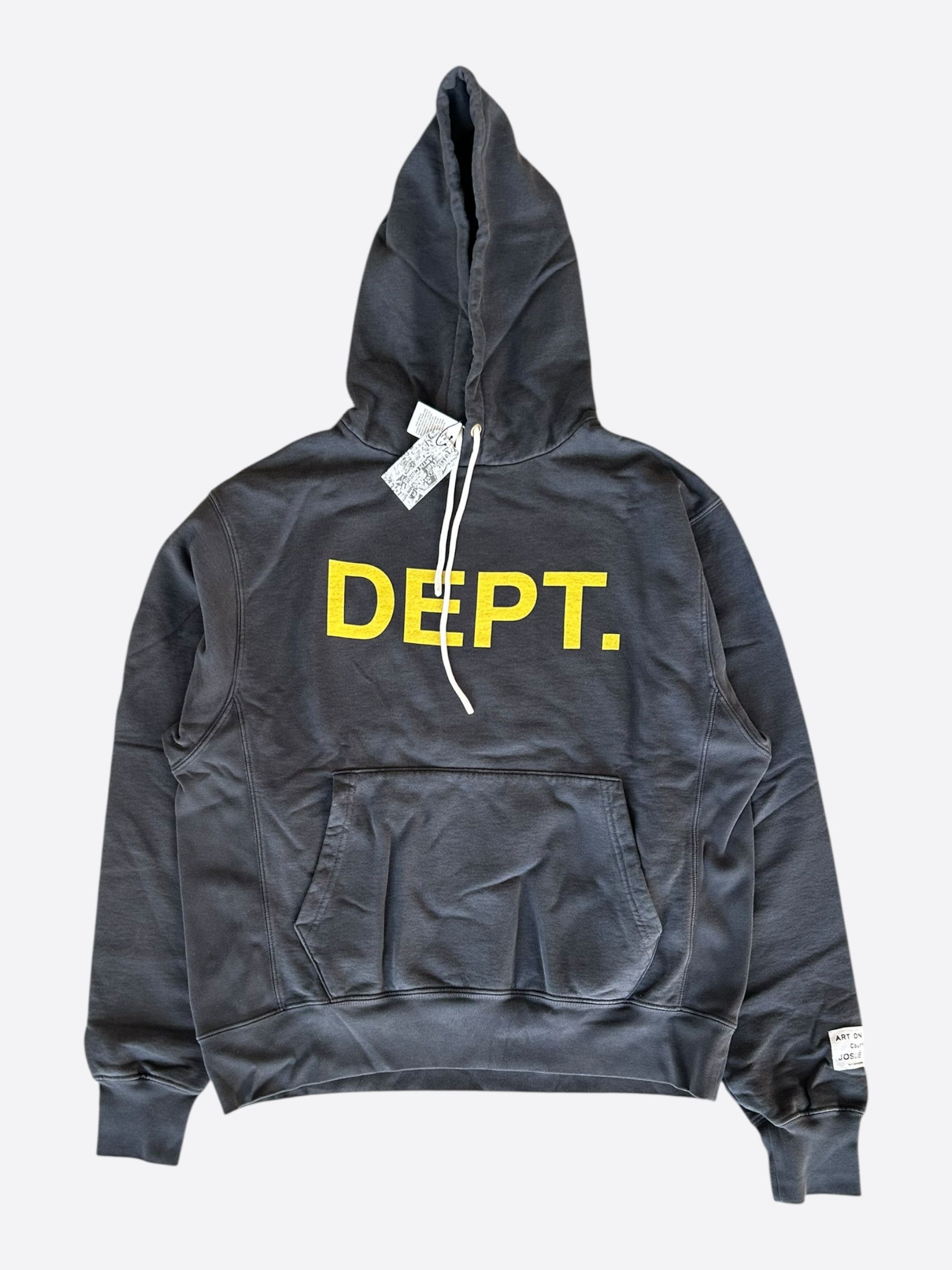 Gallery Dept. Gallery Dept Black & Yellow Dept Logo Hoodie Size US S / EU 44-46 / 1 - 1 Thumbnail