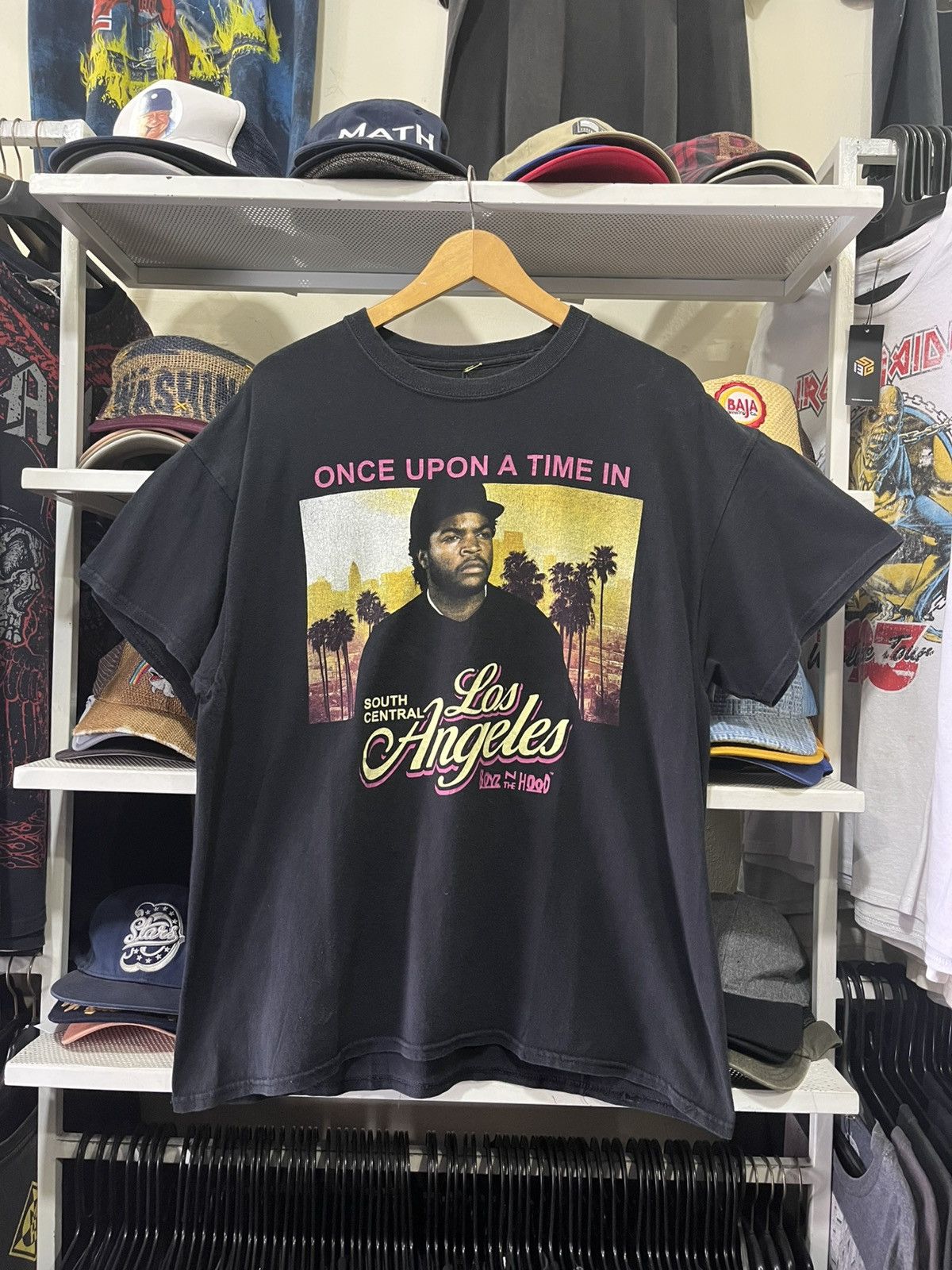 Band Tees Boyz N The Hood Mens T-Shirt Philco 1990s Style Black RapTee Size US XL / EU 56 / 4 - 1 Thumbnail