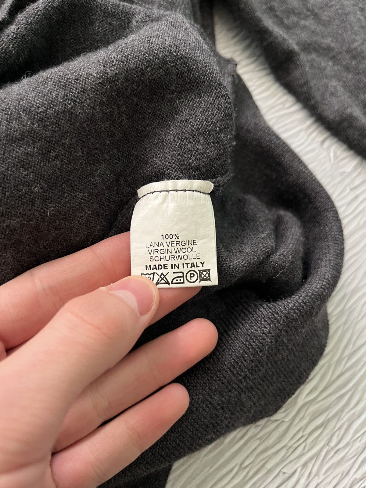 Gran Sasso Vintage Gran Sasso Wool V-Neck Sweater Gray Size US L / EU 52-54 / 3 - 5 Thumbnail