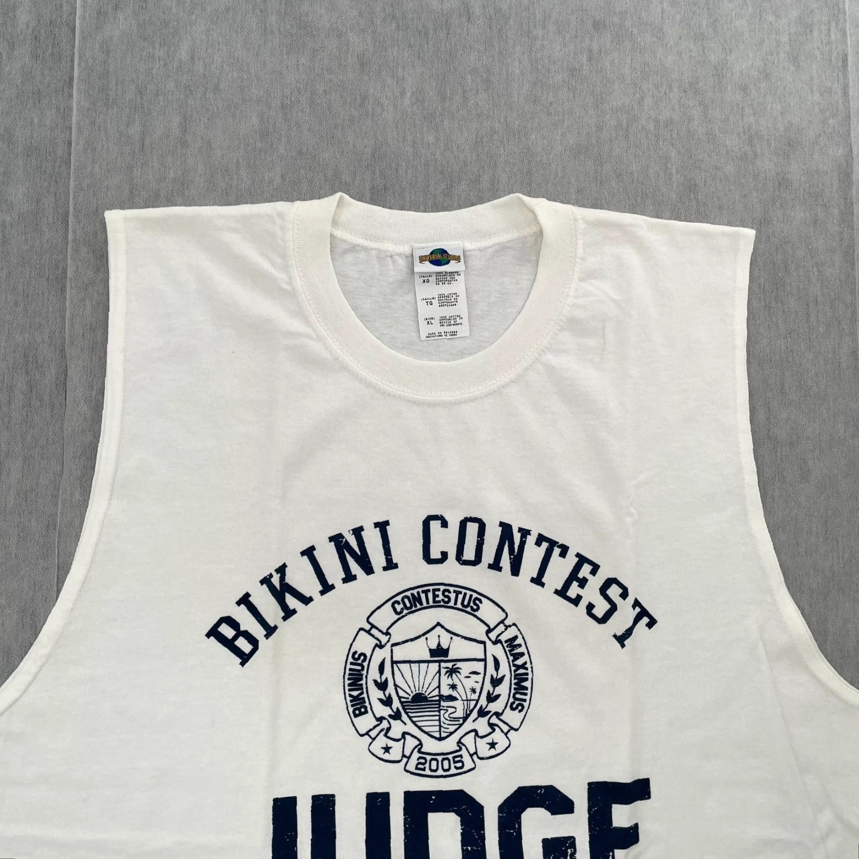 Vintage VINTAGE 2005 Universal Studios White Tank Top Bikini Contest Judge Adult XL Mens Size US XL / EU 56 / 4 - 3 Thumbnail