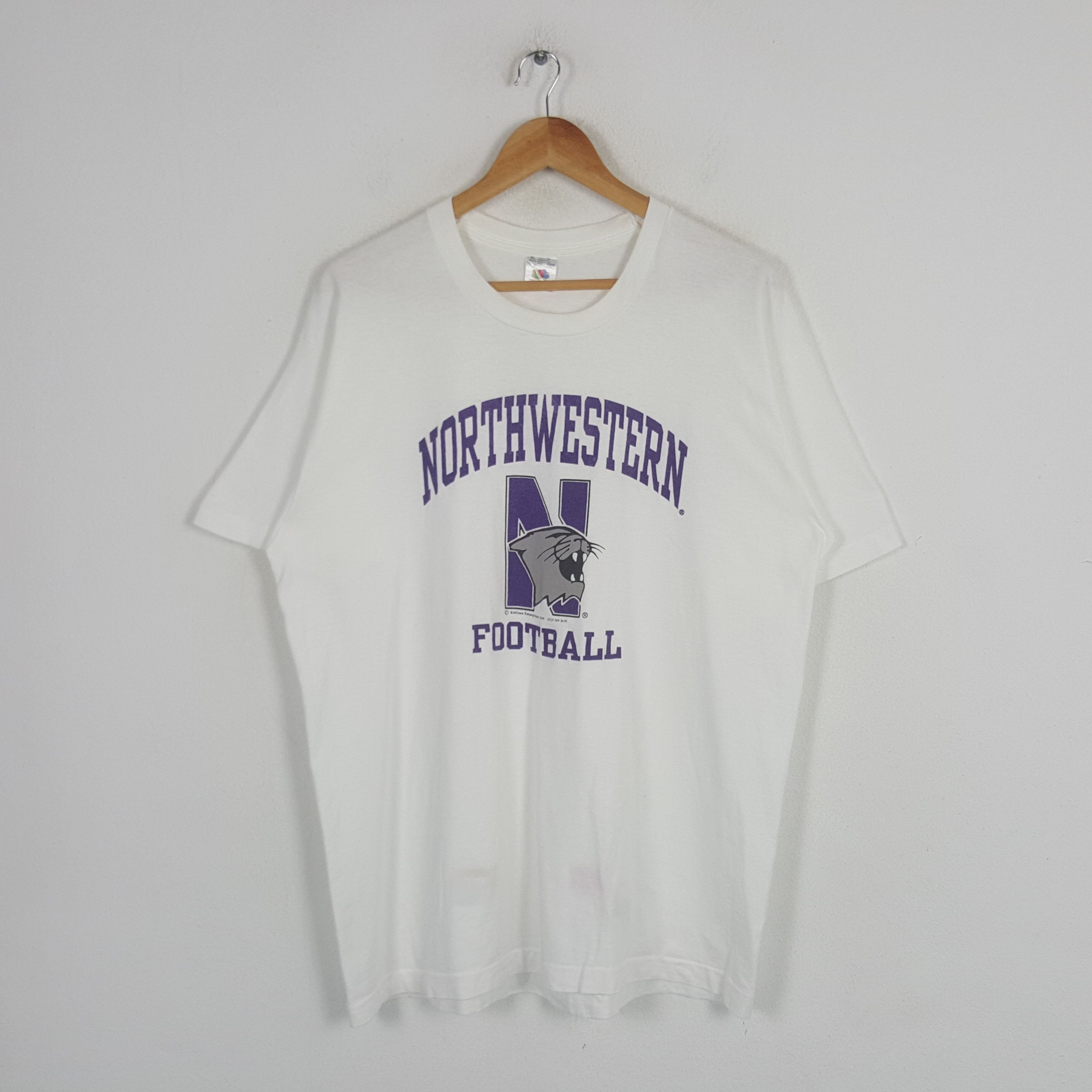 NFL Vintage Northwestern Football Team Panther Tshirt C285N58 Size US L / EU 52-54 / 3 - 1 Thumbnail