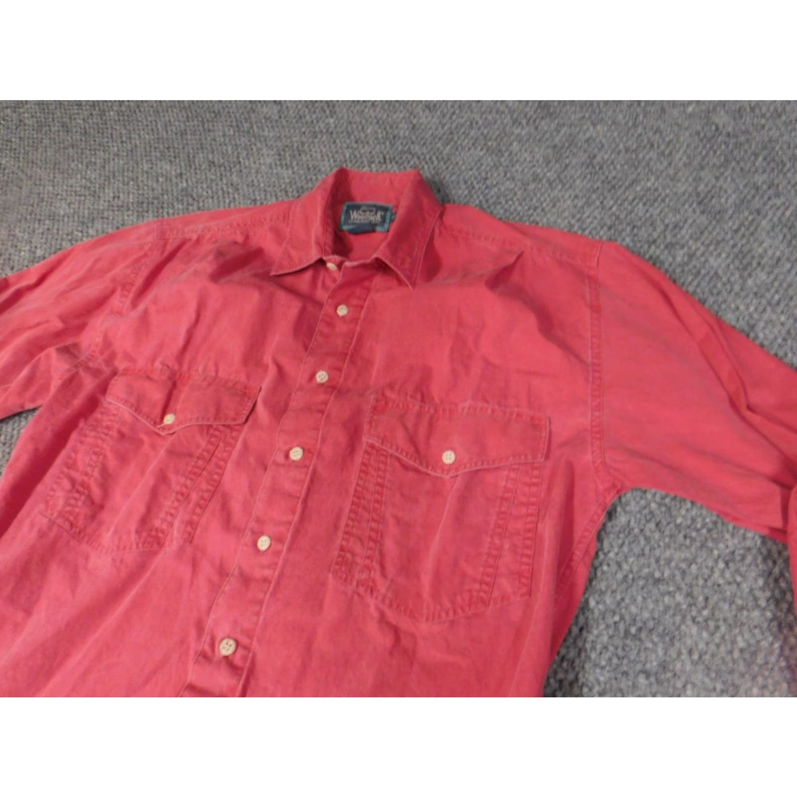 Vintage Woolrich Shirt Small Red Button-Up Long Sleeve Pockets 90s Vintage Mens Casual Knit Cotton Button-Down Collared Dishros Size US S / EU 44-46 / 1 - 5 Thumbnail