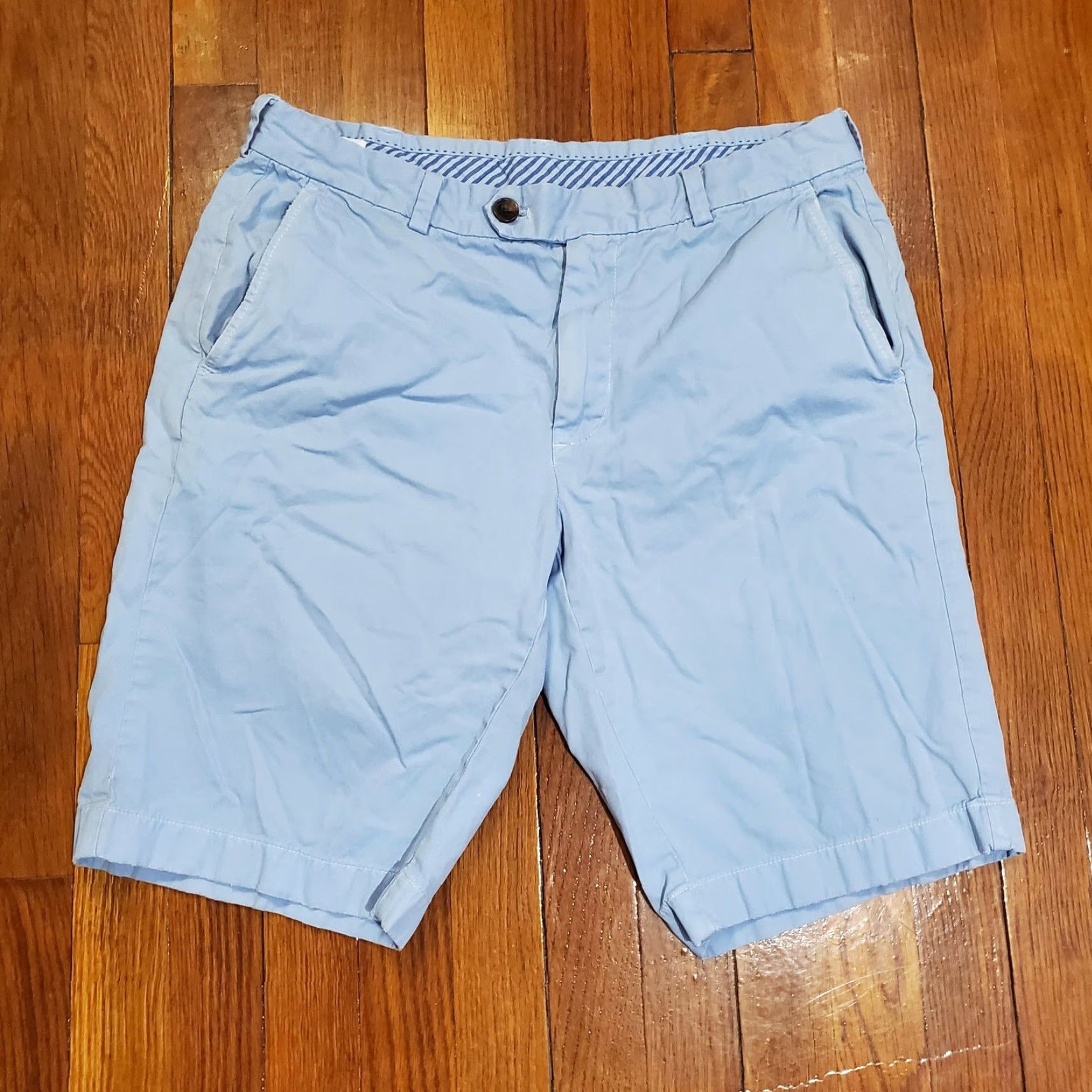 Brooks Brothers Brooks Brothers Bermuda Shorts Mens 33 Blue Cotton Flat Front 10 Inseam Casual Size US 33 - 4 Thumbnail