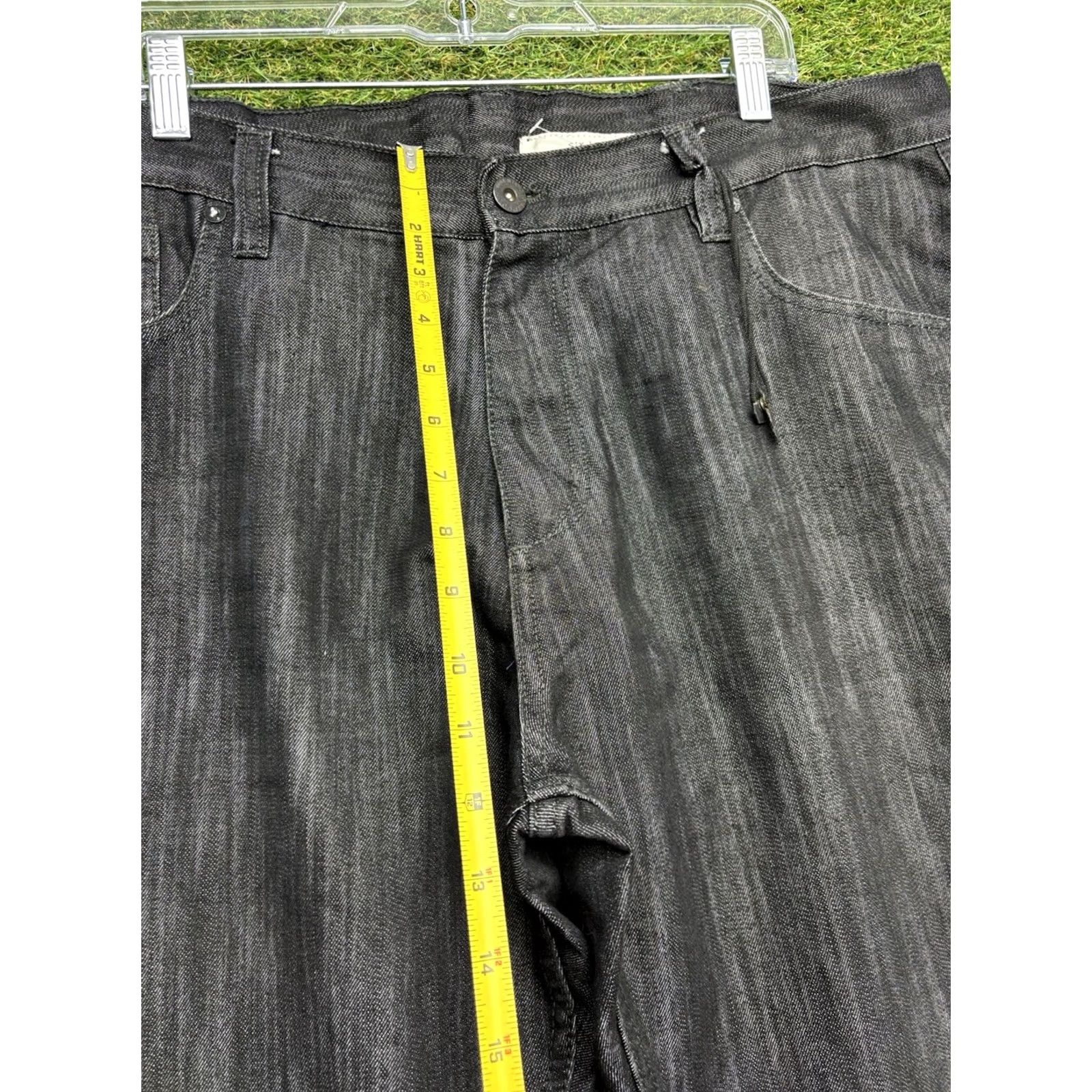 Denime Six Lincoln Jeans Mens 42x32 Dark Wash Denim Black Straight Fit Regular 5-Pocket Jeans Mens Black 42x32 Size US 42 / EU 58 - 5 Thumbnail