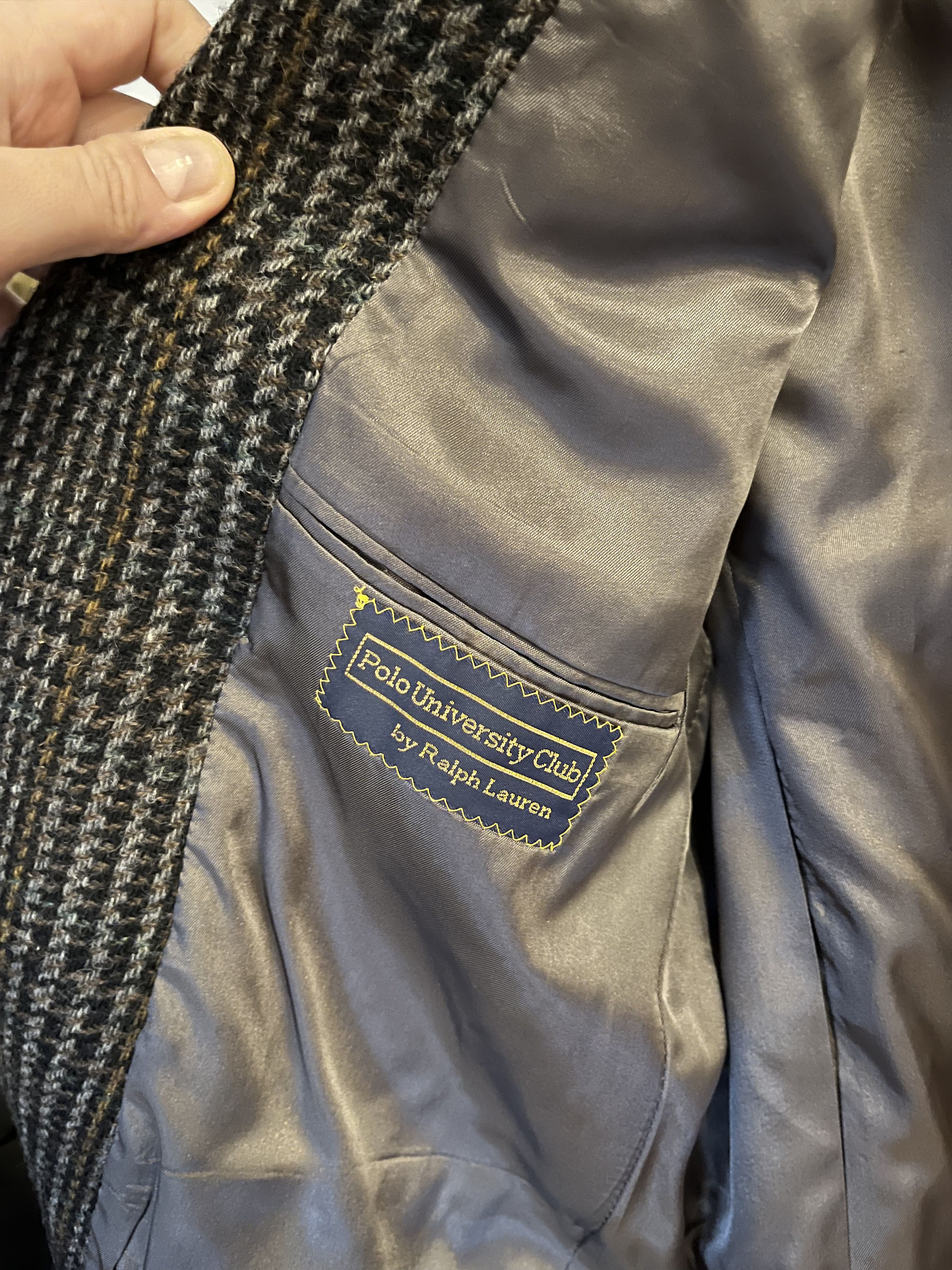 Polo Ralph Lauren Vintage Polo University Prince of Wales Herribone Blazer Size 42R - 4 Thumbnail