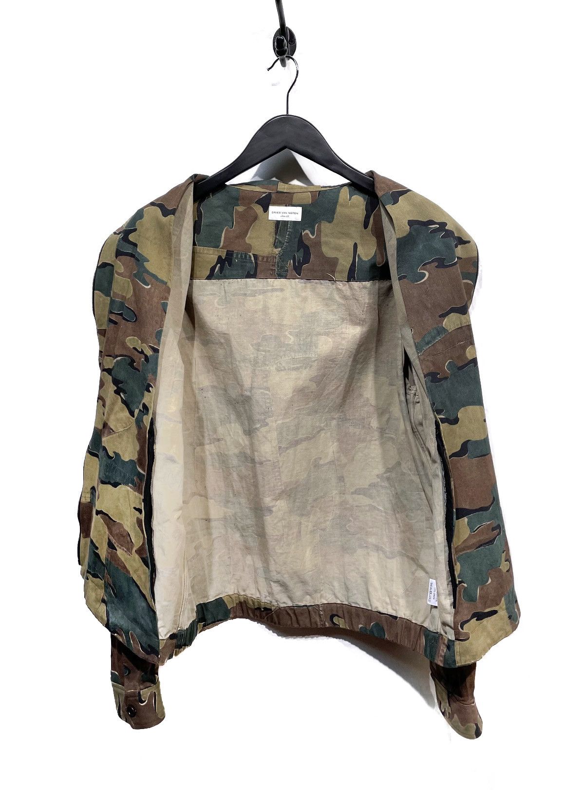 Dries Van Noten Dries Van Noten Green Camouflage Patchwork Bomber Jacket Size US L / EU 52-54 / 3 - 6 Thumbnail