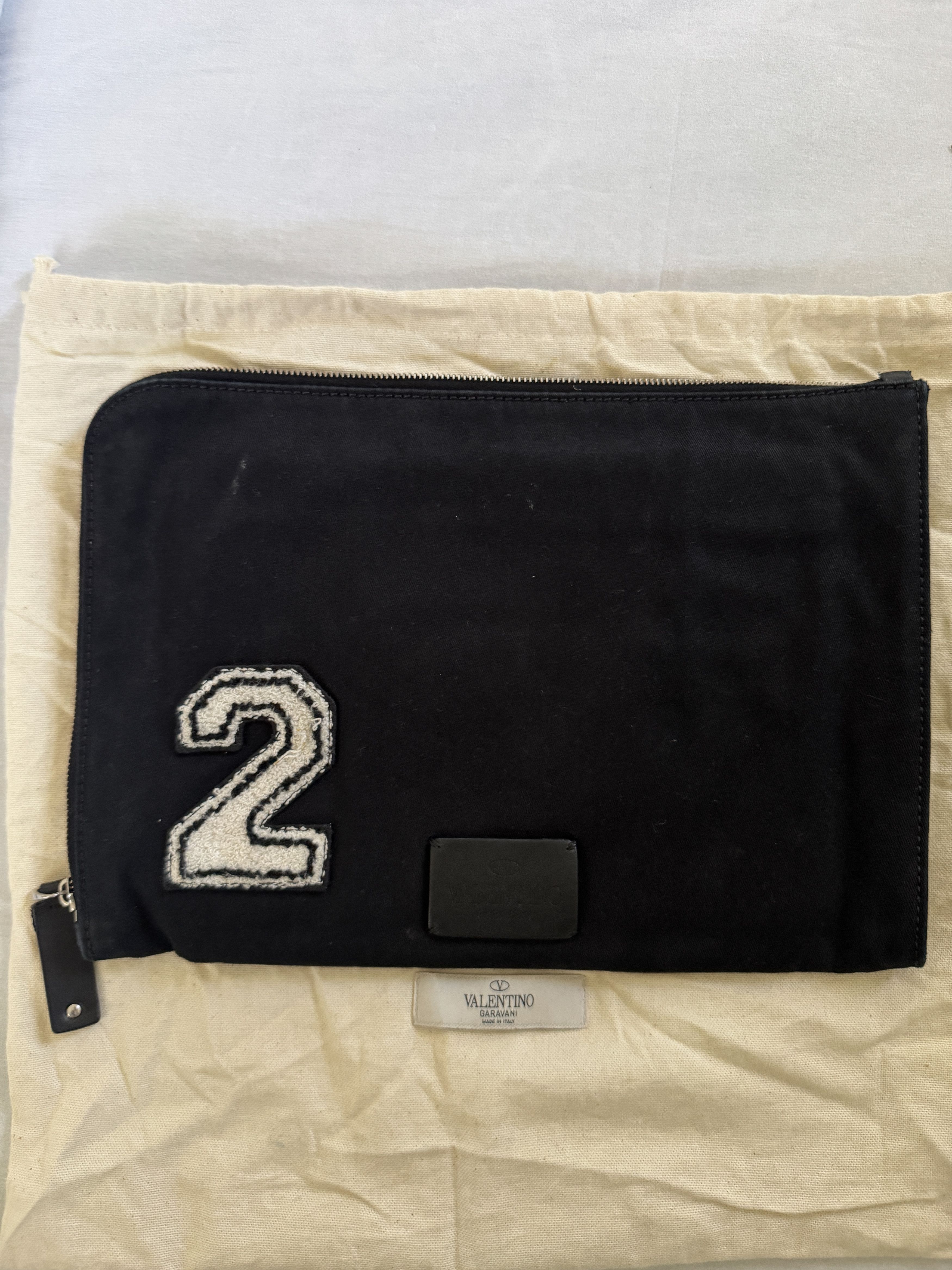 Valentino Valentino Garavani Terrycloth logo document case Size ONE SIZE - 13 Thumbnail