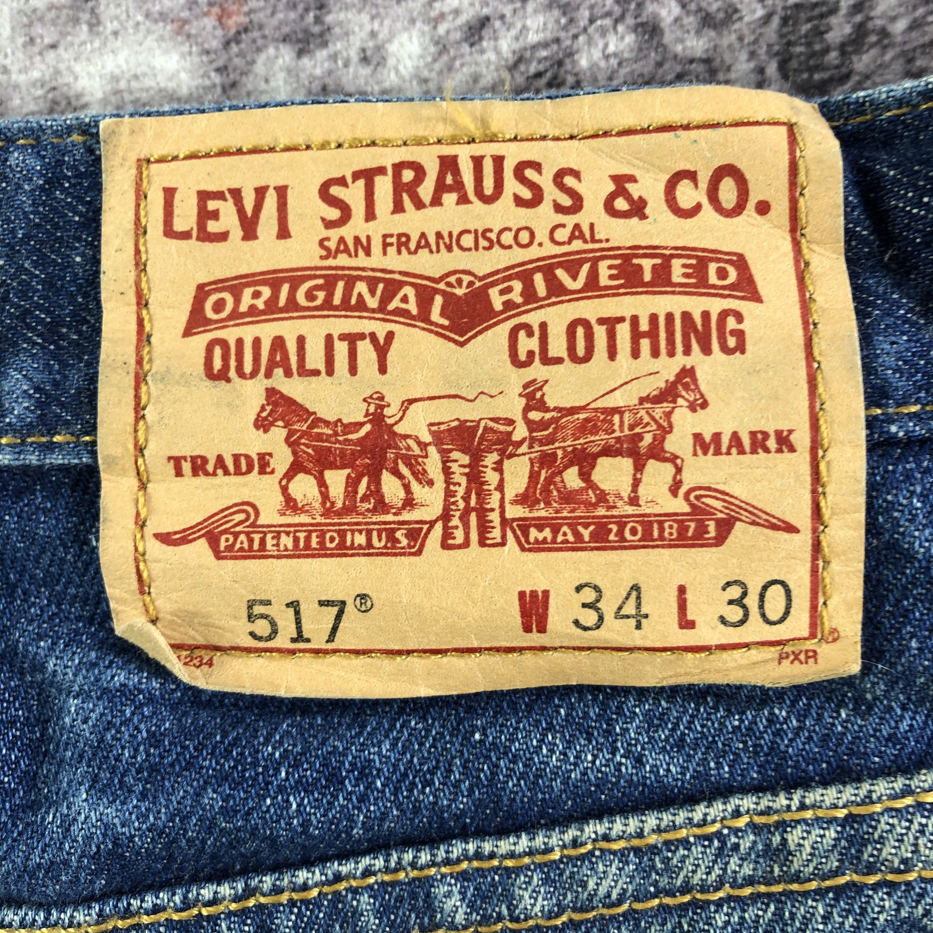 Levi's × Vintage Vintage Blue Wash Levis 517 Flare Jeans-JM3399 Size US 35 - 5 Thumbnail