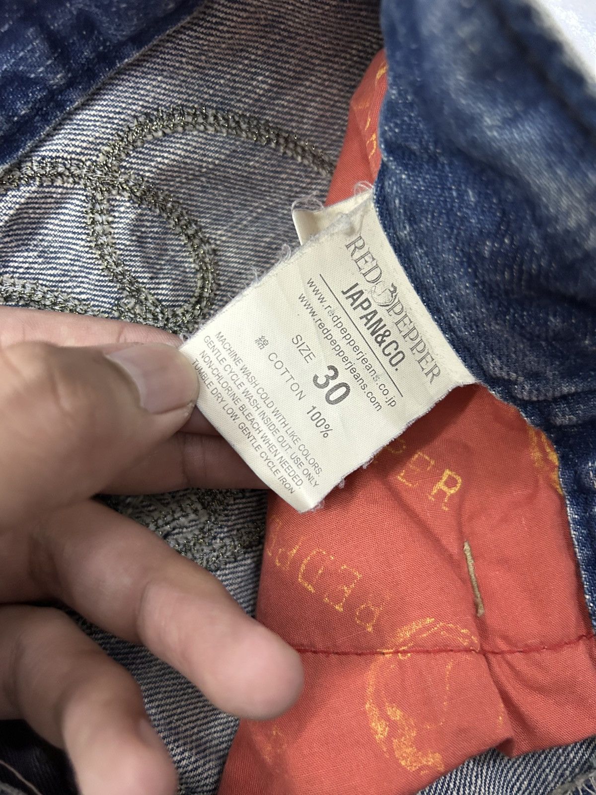Japanese Brand × Vintage Flare Jeans Embroidered Skull Patch Distressed Denim Size US 32 / EU 48 - 17 Thumbnail