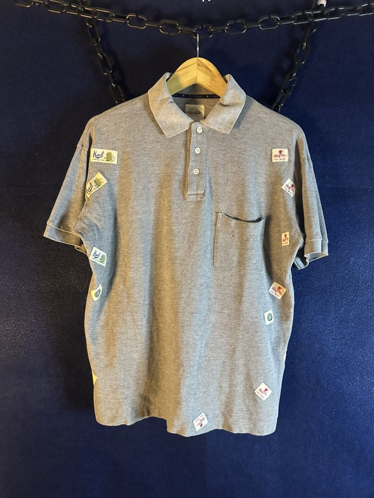 Karl Helmut Vintage Karl Helmut Poloshirt Multi Patchwork Size US M / EU 48-50 / 2 - 1 Thumbnail
