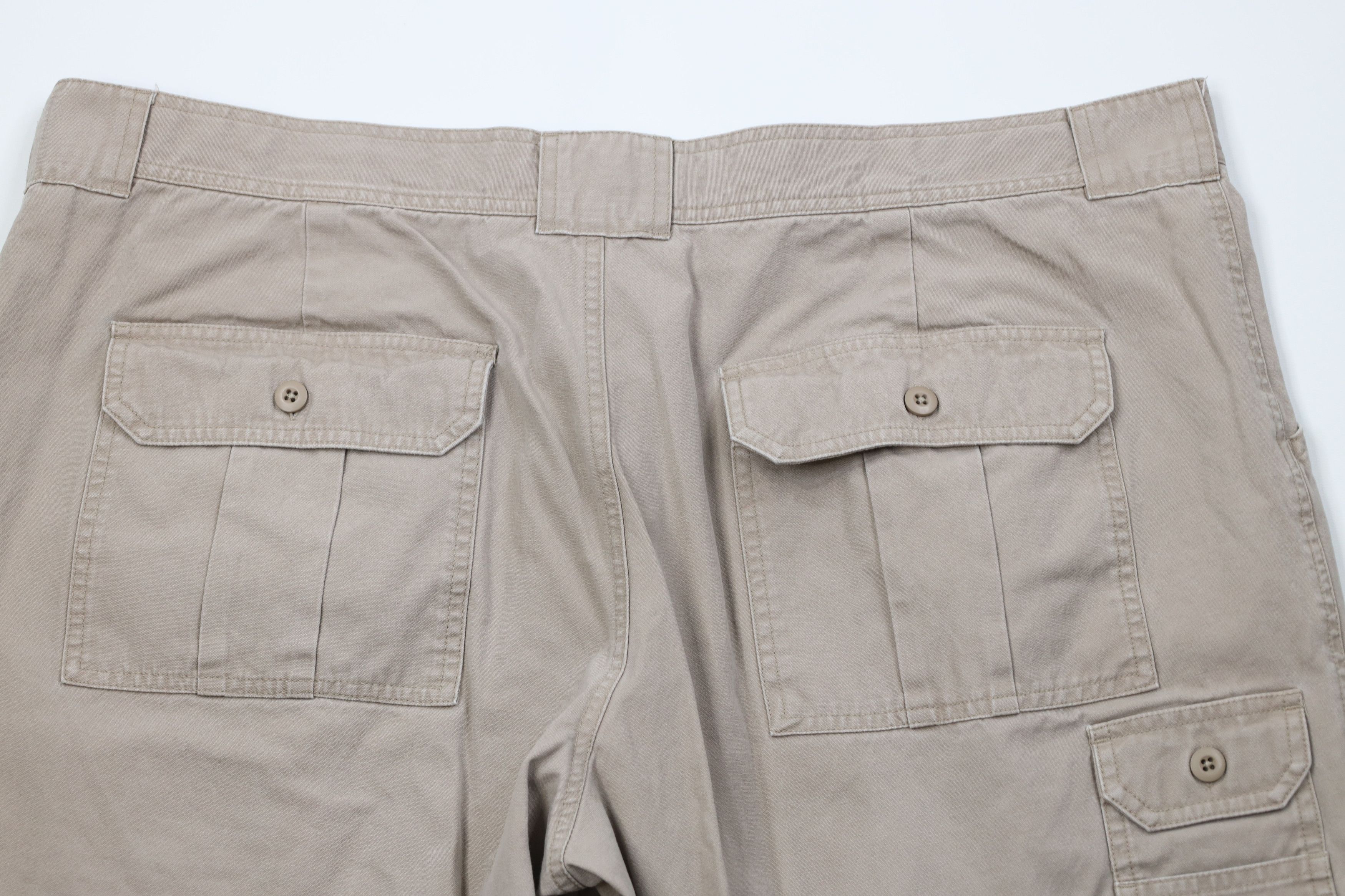 Cabelas Vintage Y2K Cabelas Relaxed Fit Wide Leg Cargo Pants Beige Size US 44 / EU 60 - 9 Thumbnail