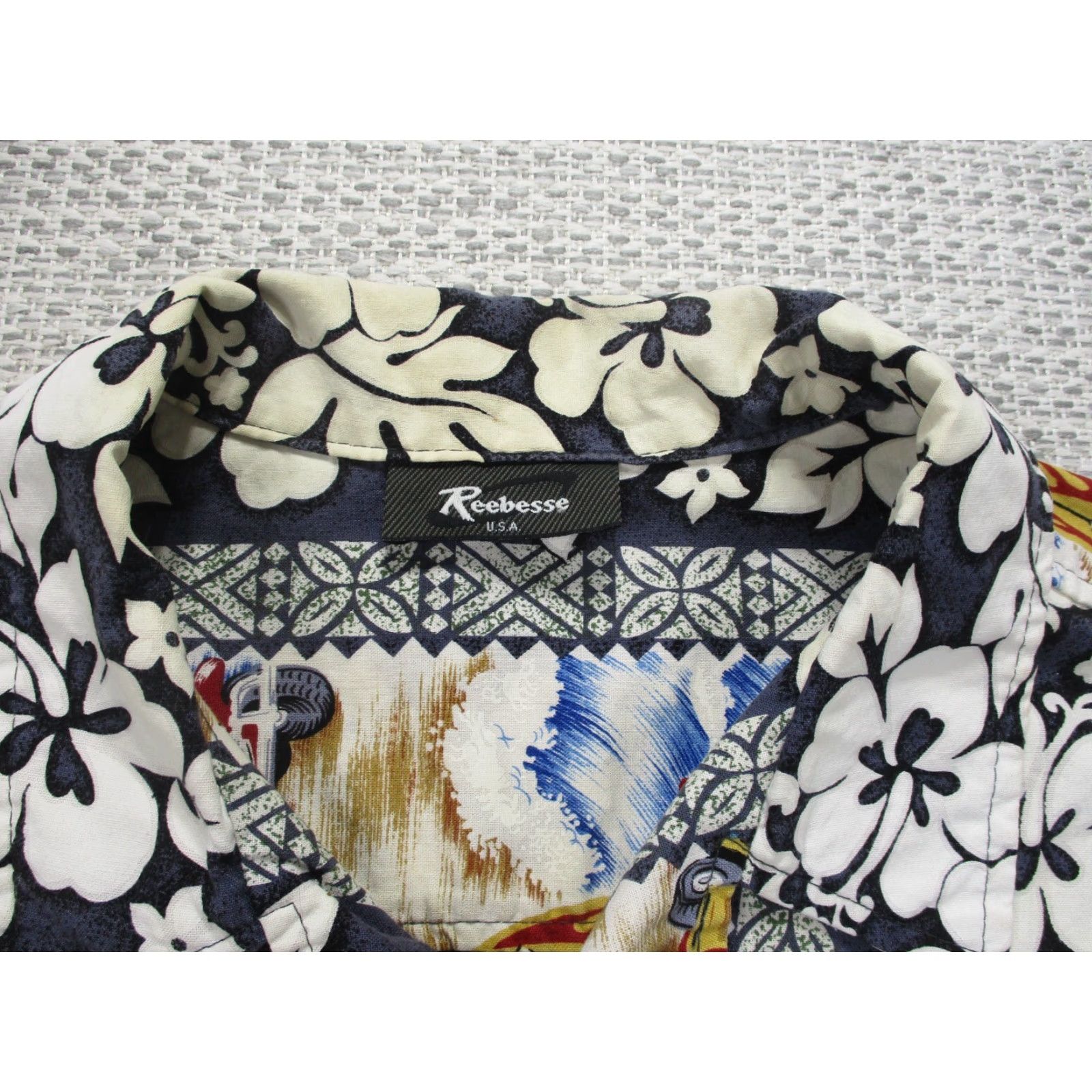 Vintage VINTAGE Reebesse Hawaiian Shirt Mens XL Floral Surf Woody Button-Up Casual Camp Shirt Size US XL / EU 56 / 4 - 5 Thumbnail