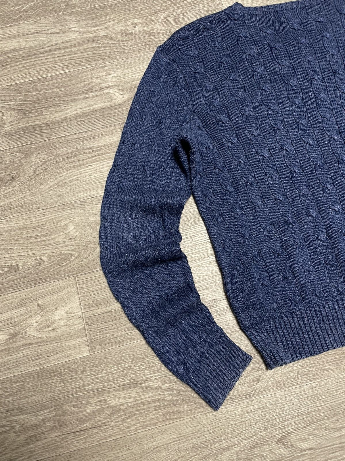 Polo Ralph Lauren Vintage Polo Ralph Lauren 100% Silk Cable Knit Sweater Size L / US 10 / IT 46 - 14 Thumbnail