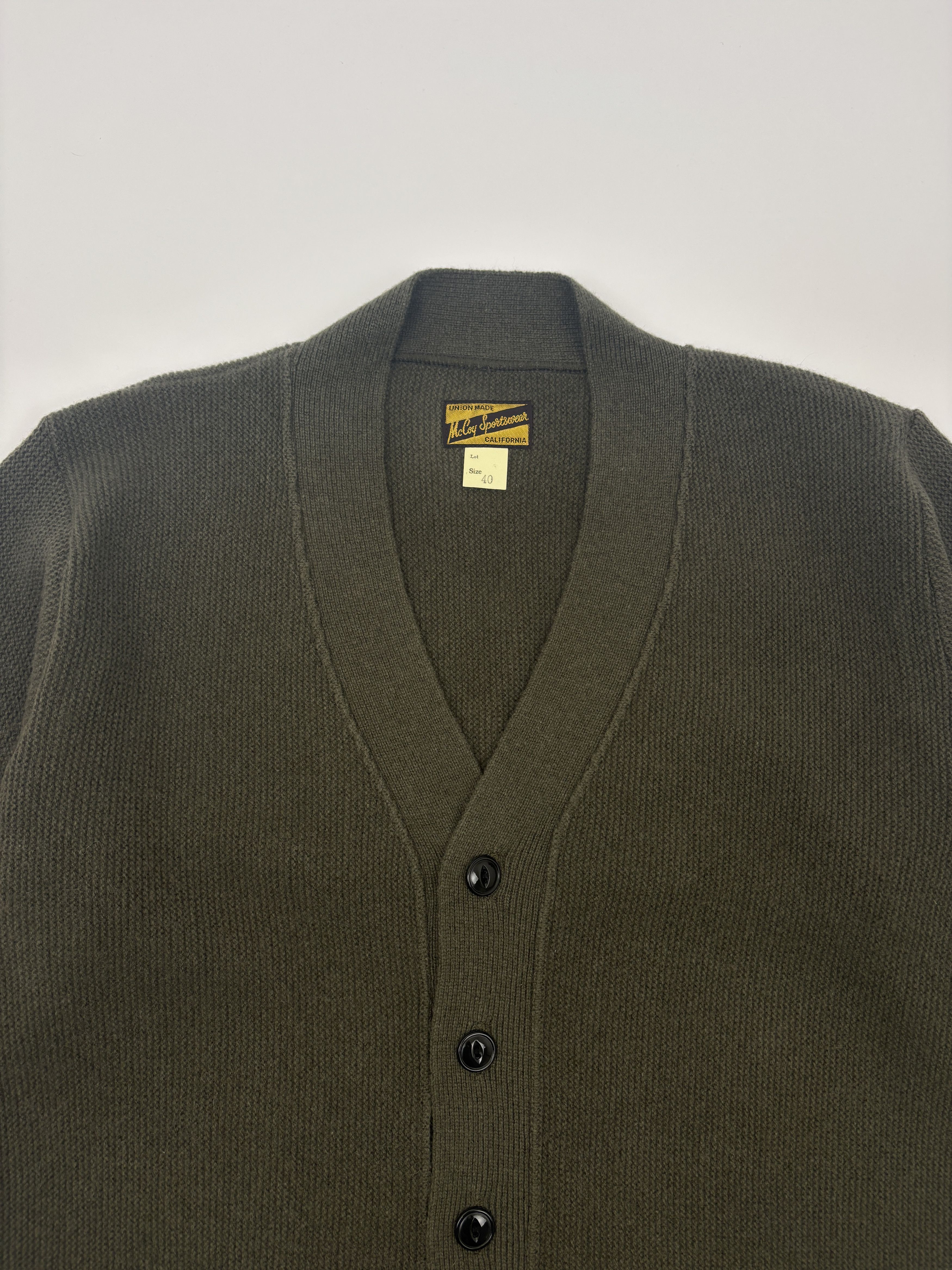 The Real McCoy's The Real McCoy’s Wool Cashmere Cardigan Olive Made in Japan Size US L / EU 52-54 / 3 - 3 Thumbnail