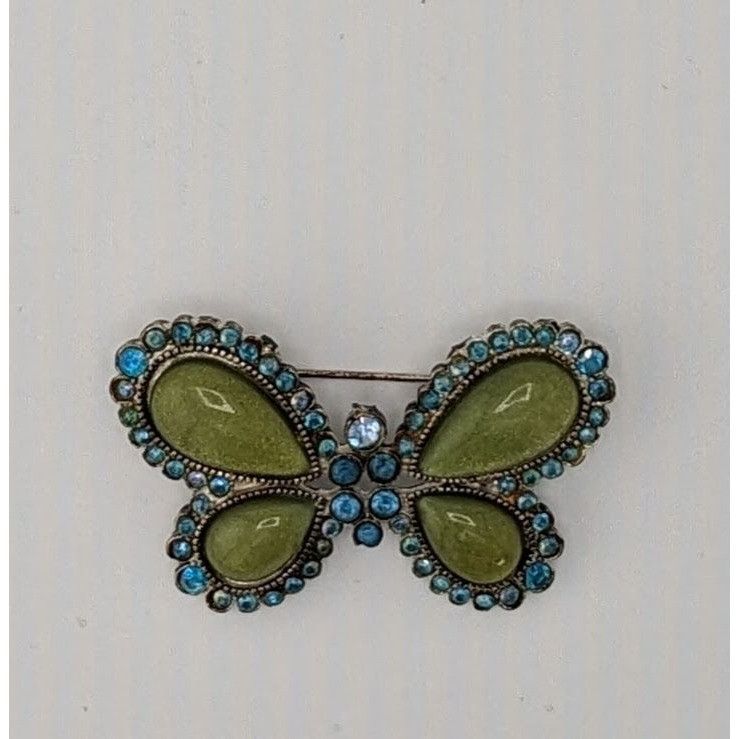 Other Vintage Art Nouveau Butterfly Fairycore Shimmer Brooch In Bl Size ONE SIZE - 4 Thumbnail