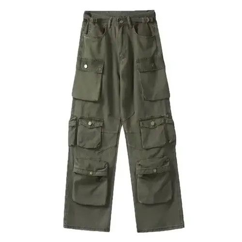 Japanese Brand × Vintage Cargo pants Multi-pockets Harajuku straight trousers Size US 32 / EU 48 - 2 Thumbnail