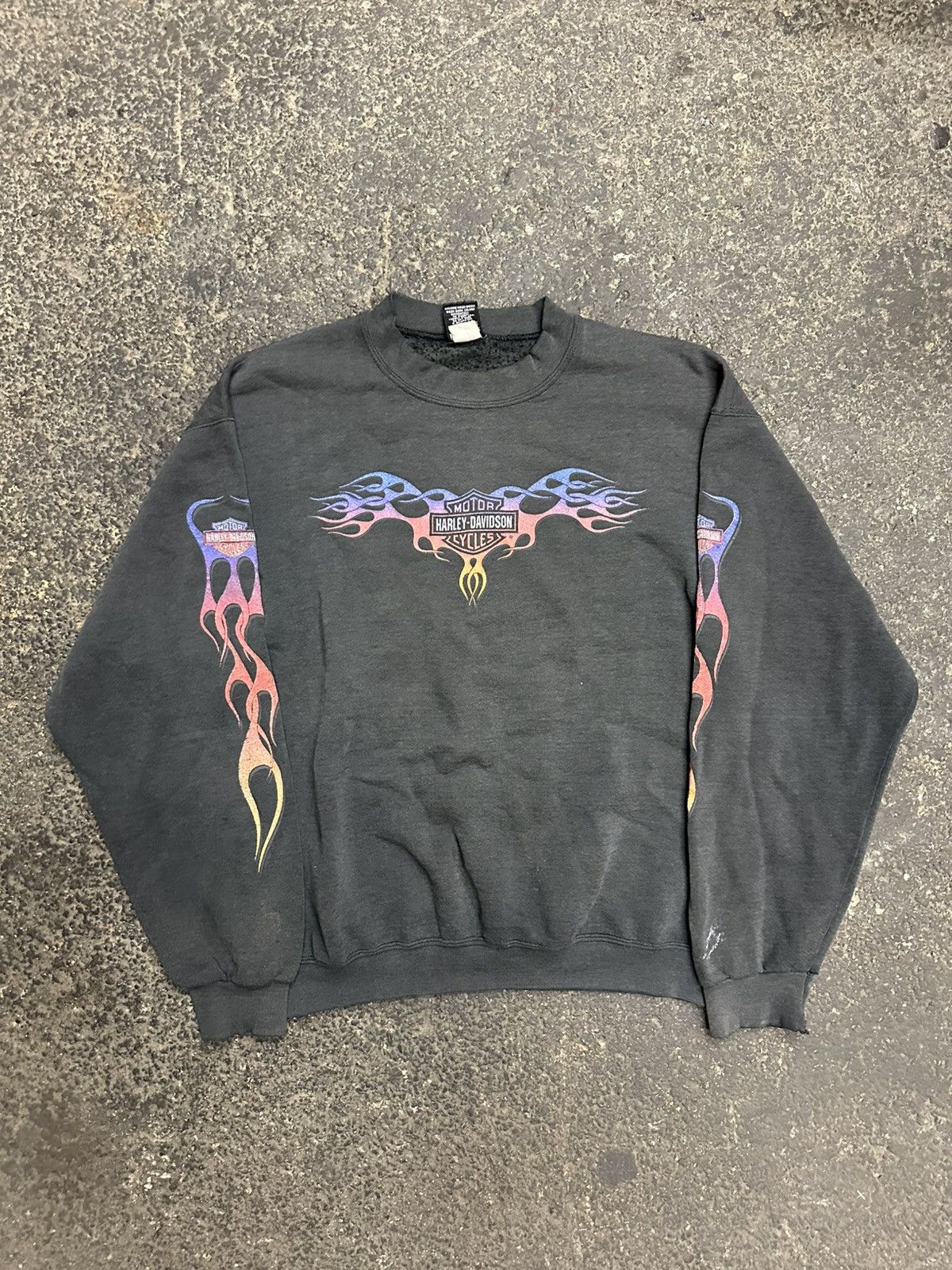 Harley Davidson Vintage harley Davidson flame sweatshirt Size US M / EU 48-50 / 2 - 1 Thumbnail