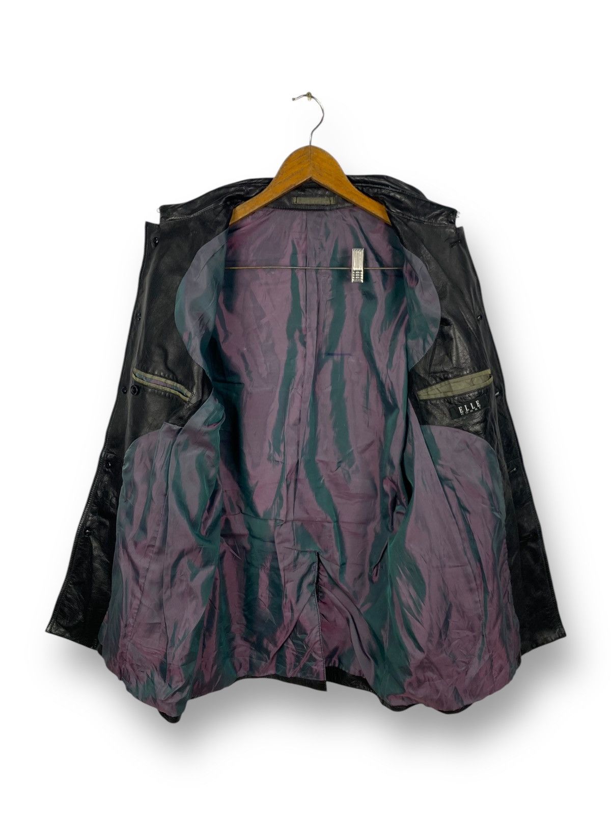 Genuine Leather × Leather Vintage Elle Homme Genuine Leather Topcoat Jacket. #E3 Size US M / EU 48-50 / 2 - 4 Thumbnail