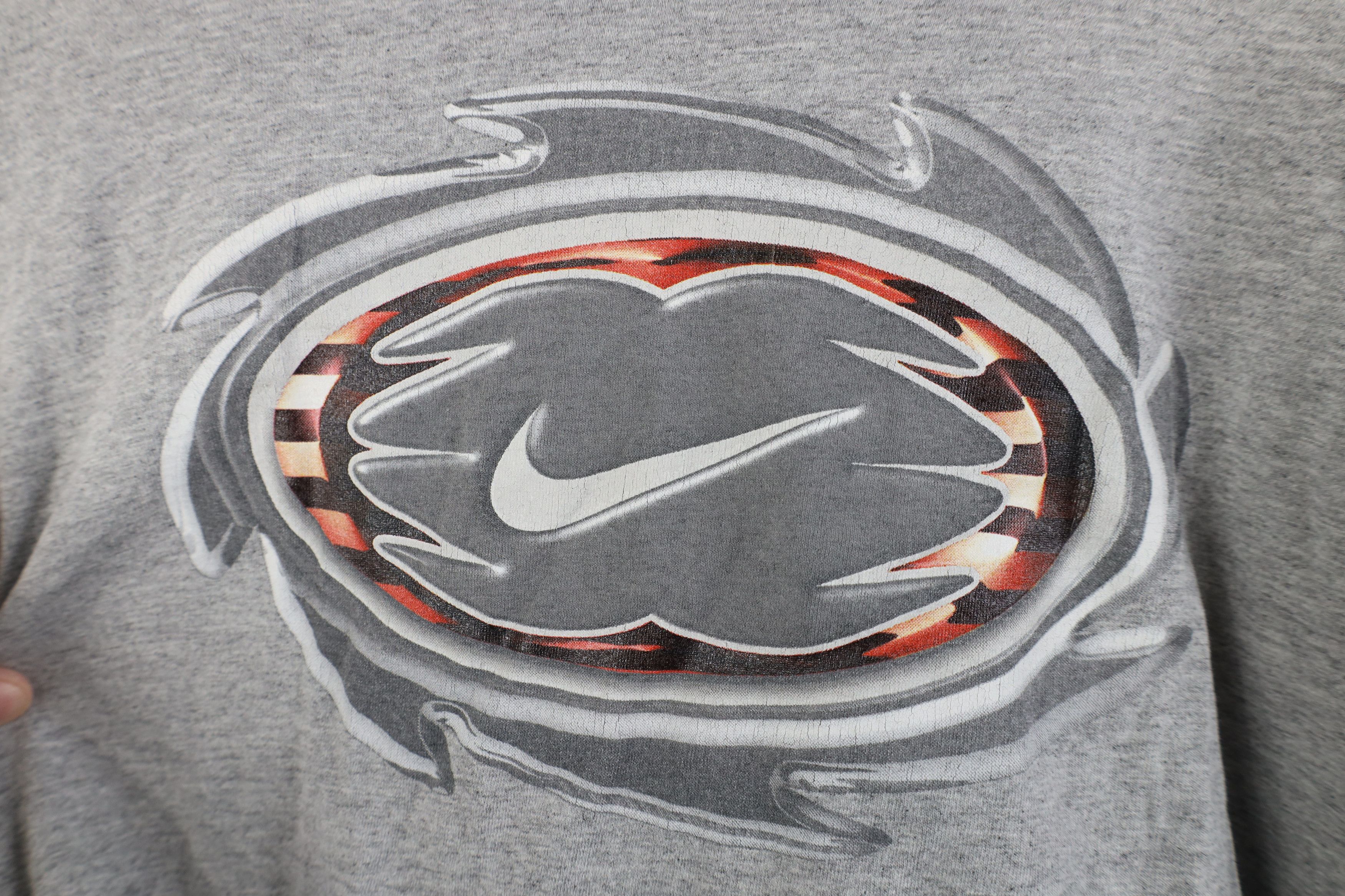 Nike Vintage Nike Center Logo Bubble Long Sleeve T-Shirt Gray Size US S / EU 44-46 / 1 - 10 Thumbnail