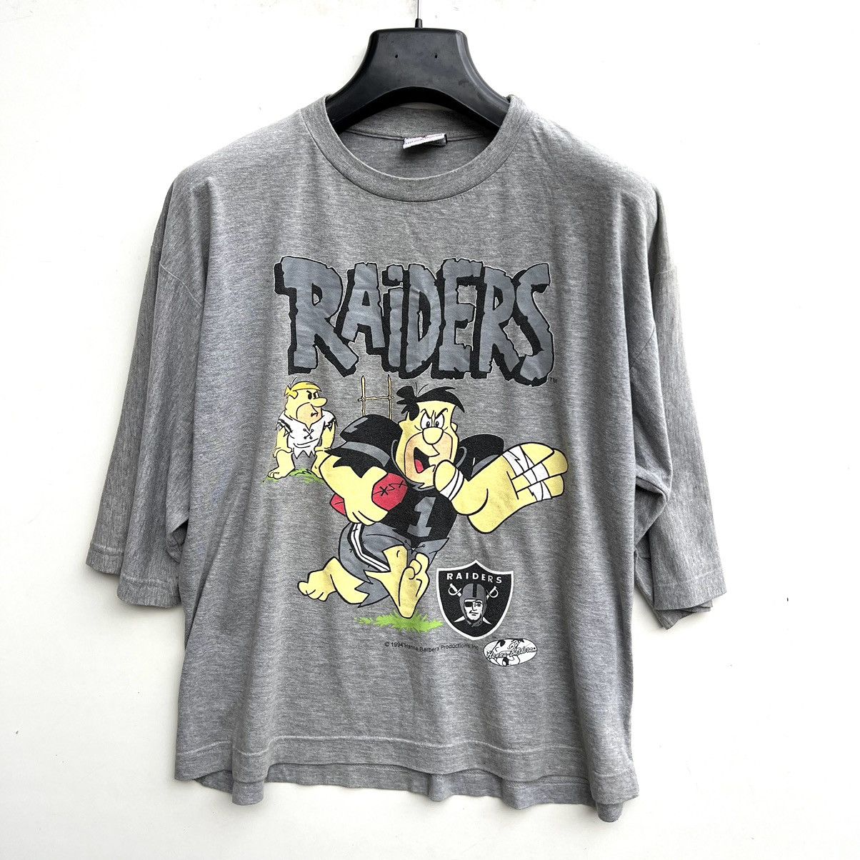 NFL × Vintage 1994 RAIDERS FLINTSTONES RARE ARCHIVE BOXY FIT TEE Size US XL / EU 56 / 4 - 1 Thumbnail