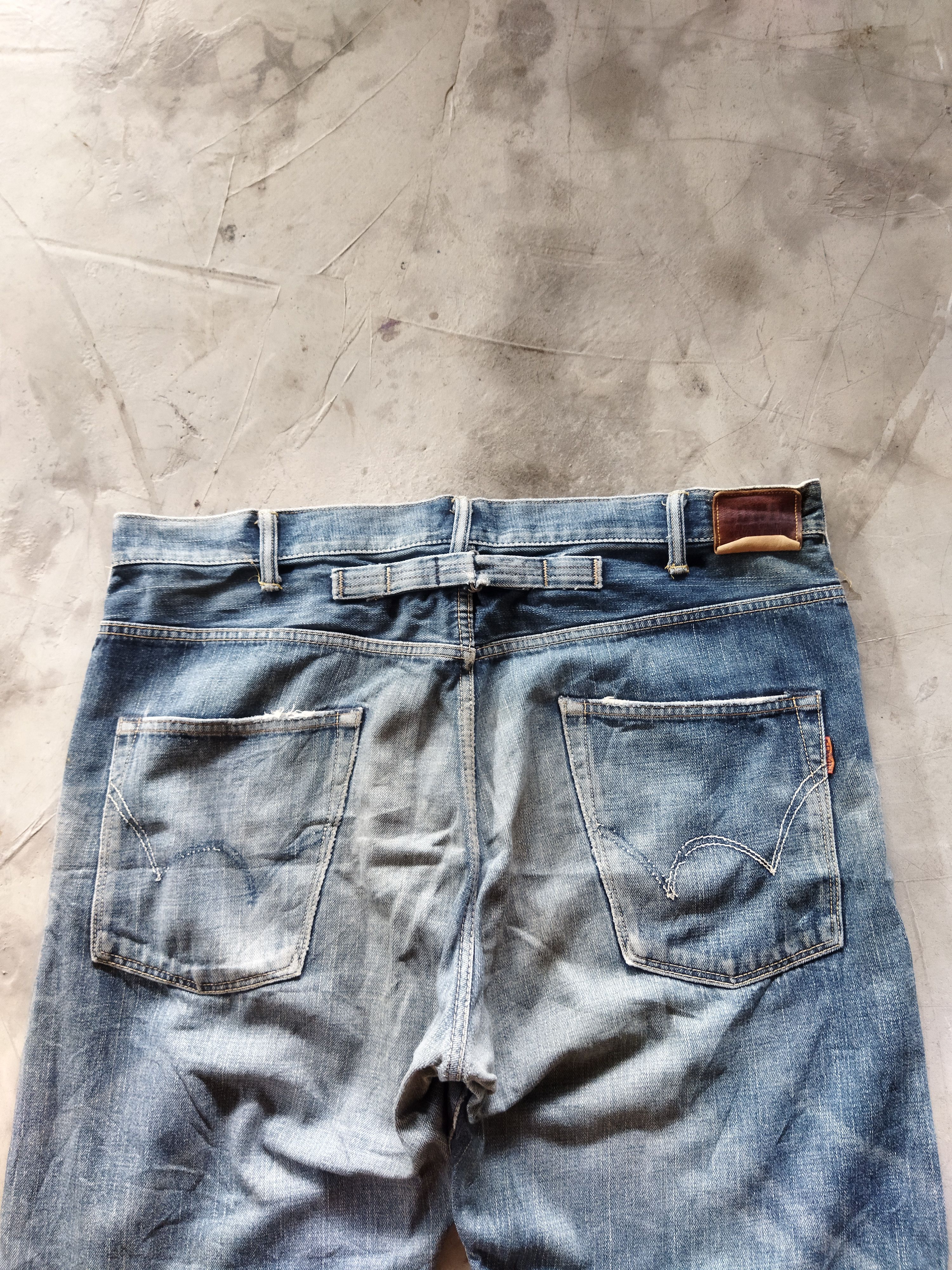 Edwin × Vintage VINTAGE EDWIN DISTRESSED FADED BLUE JEANS PANTS Size US 42 / EU 58 - 8 Thumbnail