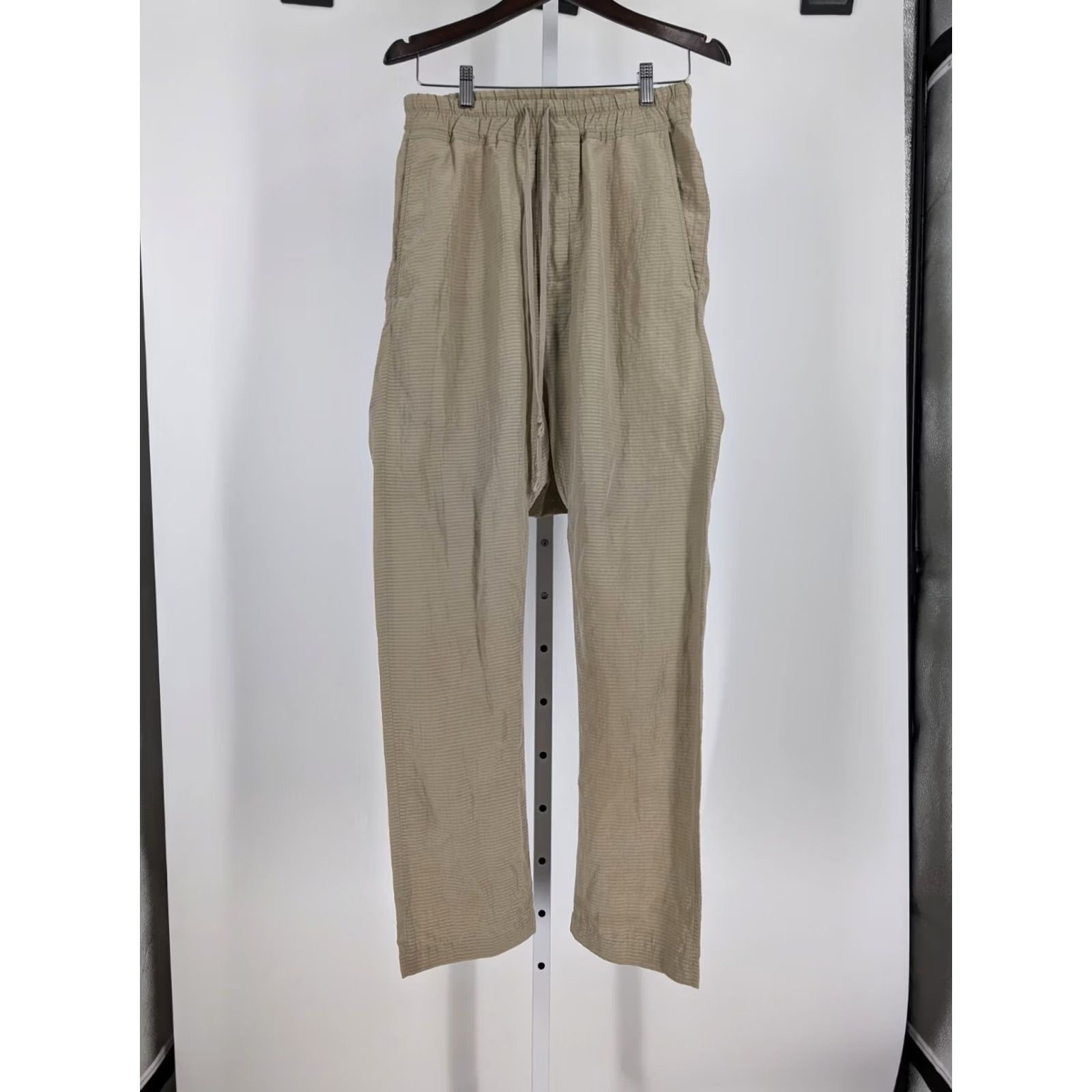 Rick Owens Rick Owens NASKA SS 12 Vanilla Silk Cotton Seersucker Jogger Pants Unisex Adults 46 30in Inseam Vanilla Seersucker Jogger Pants Mens Womens Size US 30 / EU 46 - 3 Thumbnail